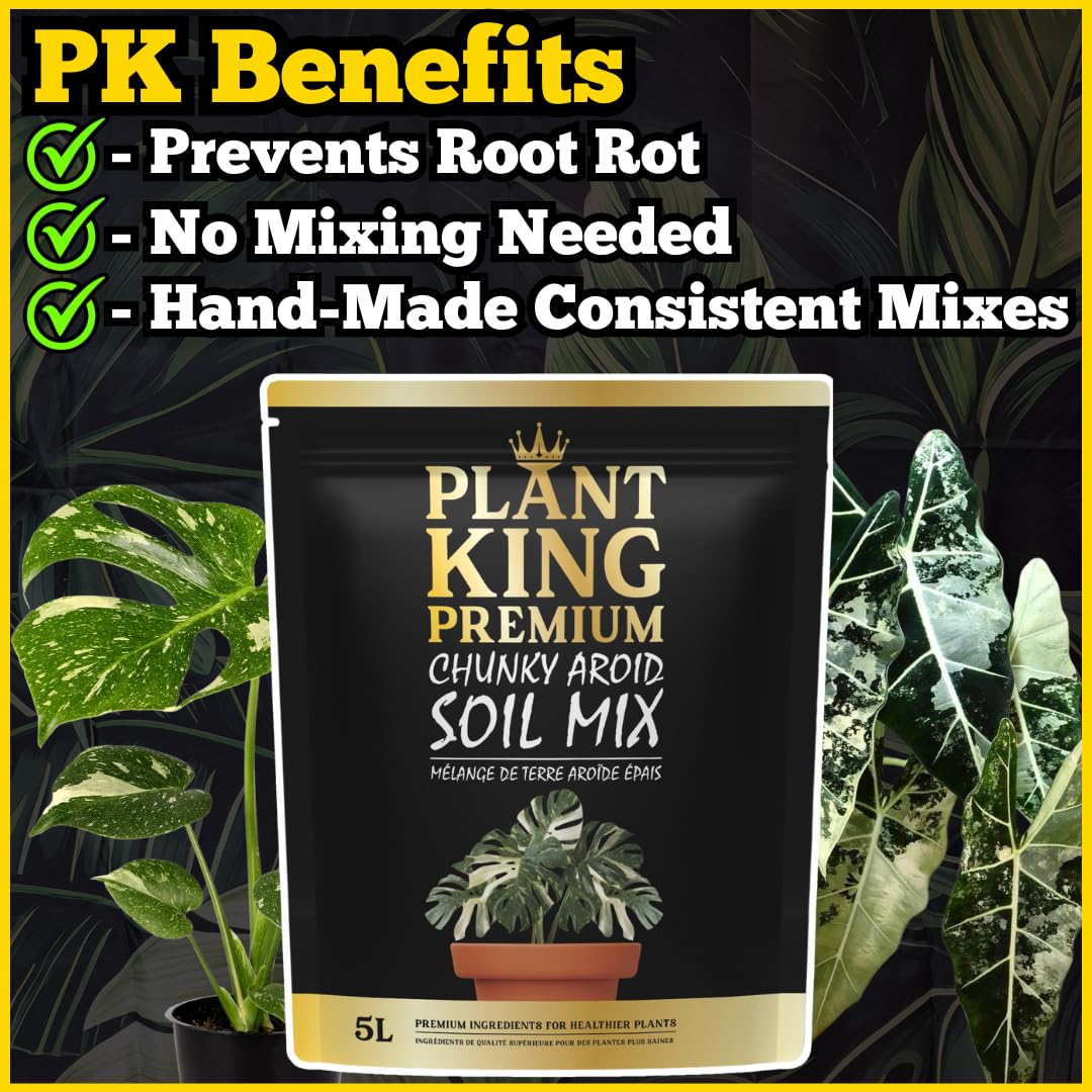 Aroid Potting Mix – Chunky Fast-Draining Houseplant Soil with Pine Bark, Coco Chunks & LECA for Monstera, Anthurium, Philodendron, Pothos, Rhaphidophora & Syngonium
