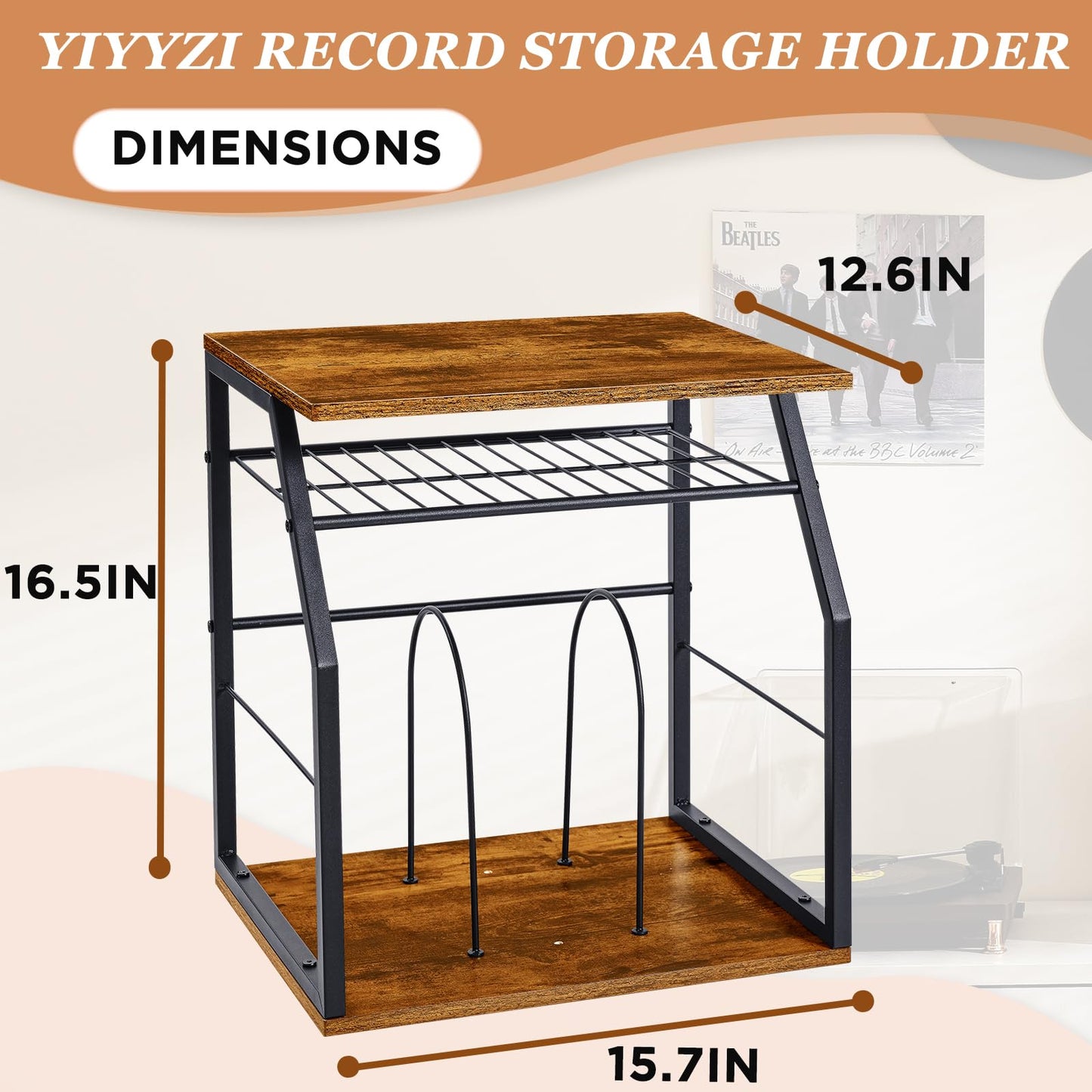 YIYYZI Vinyl Record Storage Holder rack