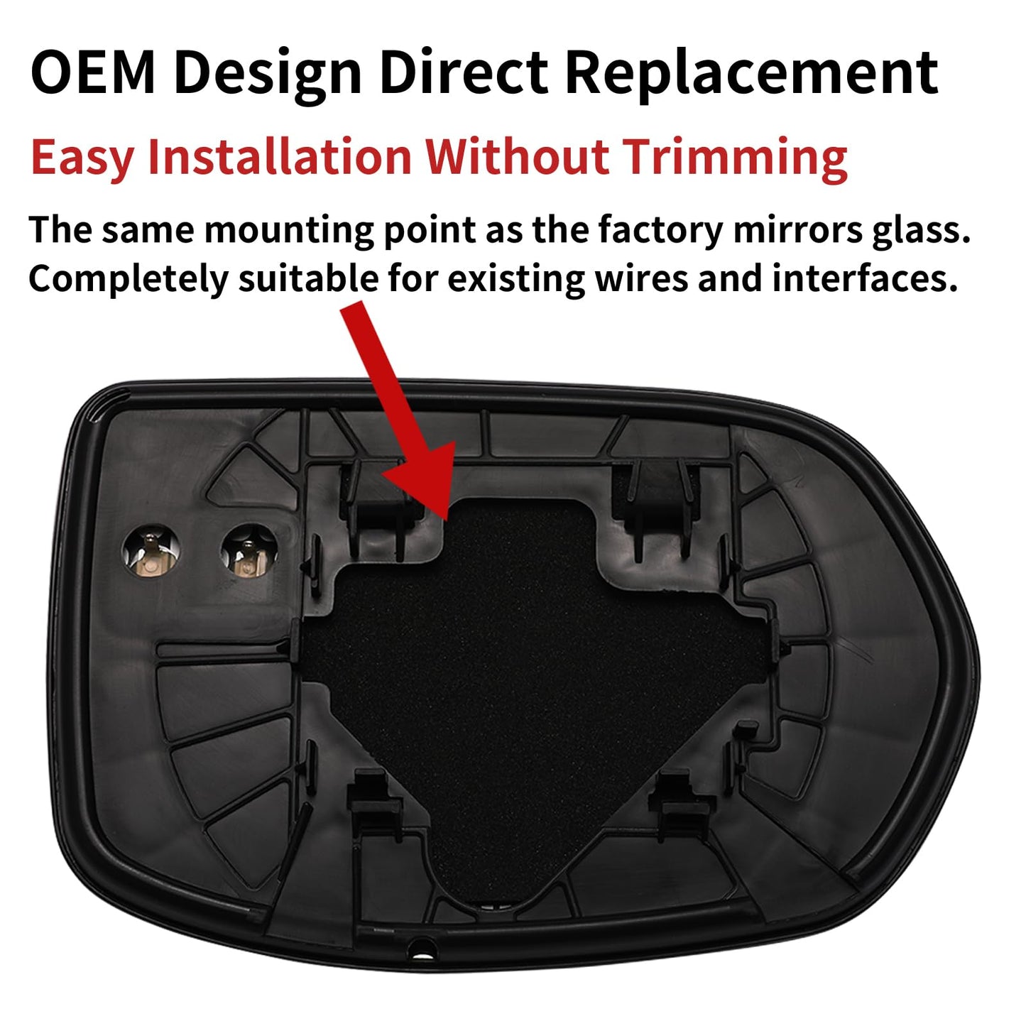 LOIYLLEN Driver Side Mirror Replacement for Honda CRV 2007 2008 2009 2010 2011 - Left Side Mirror Glass, Rear View Mirrors Glass with Power Heated