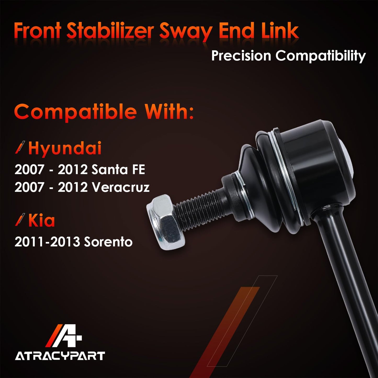 Sway Bar Front Stabilizer Bar End Link Compatible With Hyundai Santa FE 2007-2012,Hyundai Veracruz 2007-2012,Kia Sorento 2011-2013,K750204 K750205 2pcs
