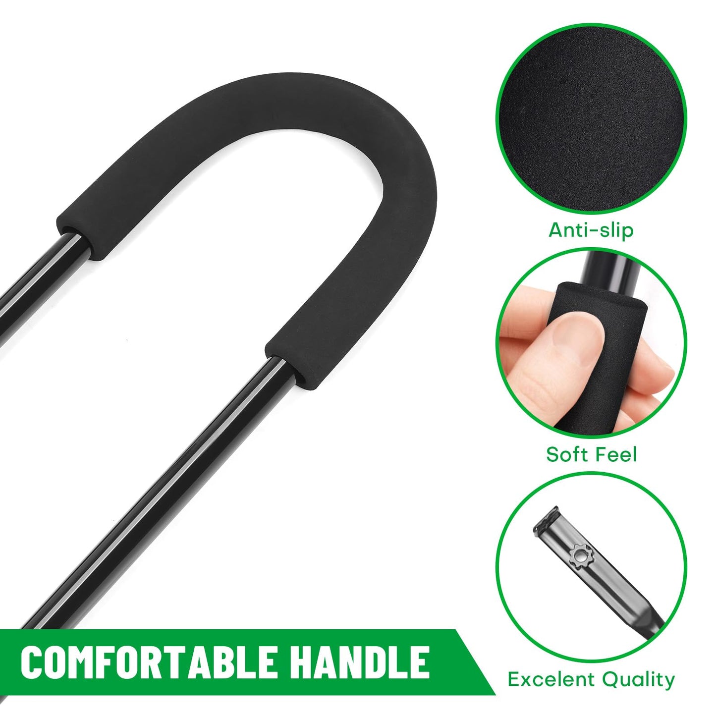 Upgrade Bike Training Handle, Extended 27"-33" Multi-Position Adjustable Children Bike Trainer Balance Push Bar for Kids Learning to Ride (4-Level Height Settings)