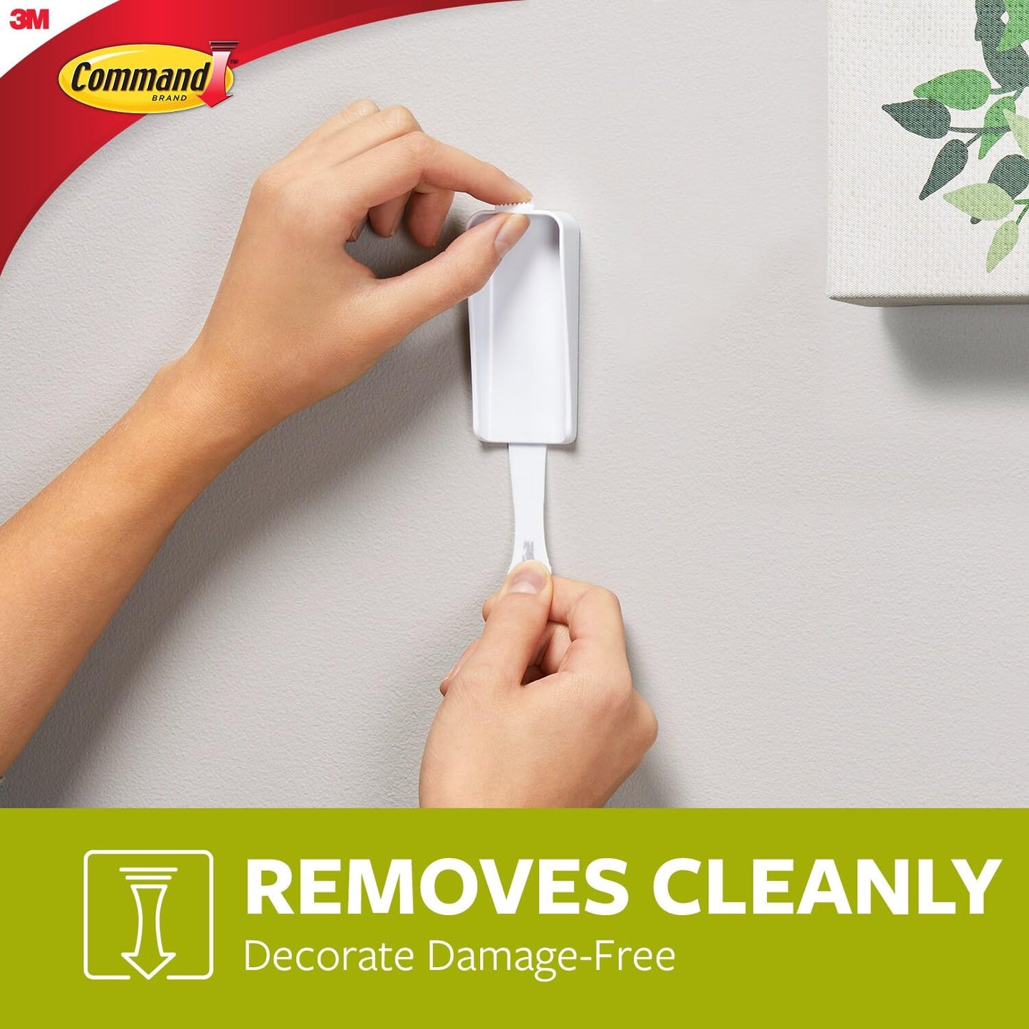Command Large Canvas Hangers, 3 Canvas Hangers and 4 Command Strips, Damage-Free Hanging Sawtooth Frames, No Tools Wall Hook for Home Decor, Holds up to 3 lb 18"x24" Canvas