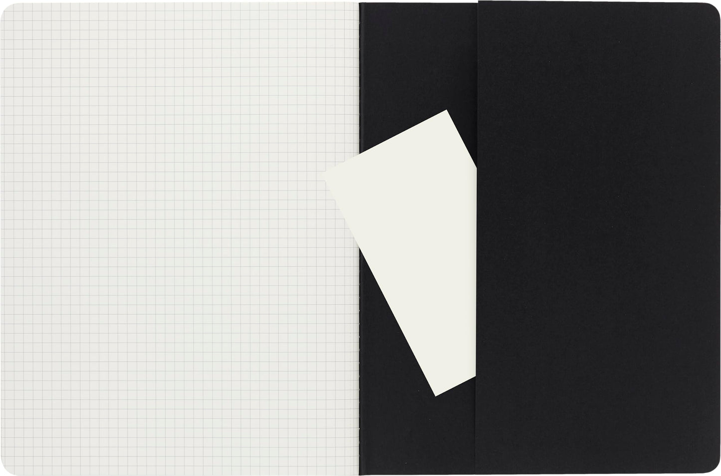 Moleskine Cahier Journal, Soft Cover, XL (7.5" x 9.5") Squared/Grid, Black, 120 Pages (Set of 3)