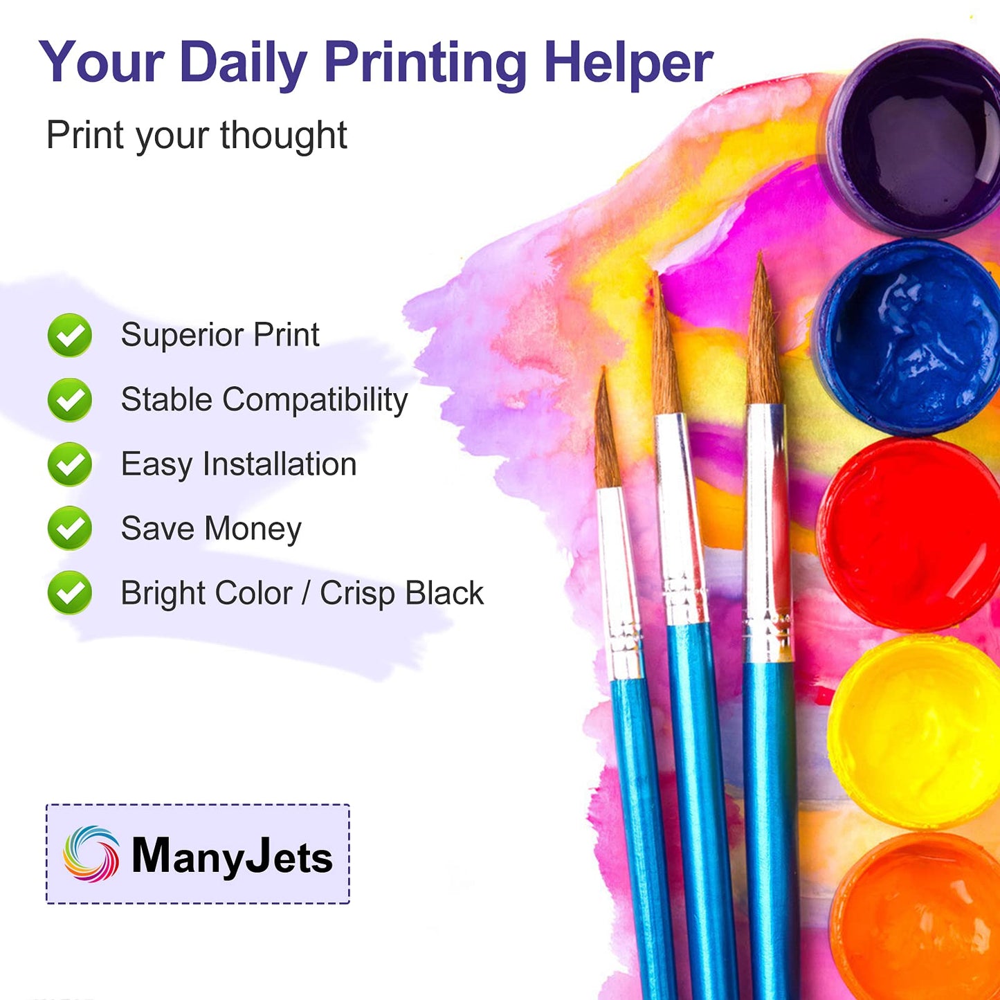 ManyJets DR223CL Compatible Drum Unit Replacement for Brother DR 223CL Use for MFC-L3710CW MFC-L3750CDW MFC-L3770CDW HL-L3270CDW HL-L3230CDW HL-L3210CW Printer (Black Cyan Magenta Yellow,Drum,4-Pack)