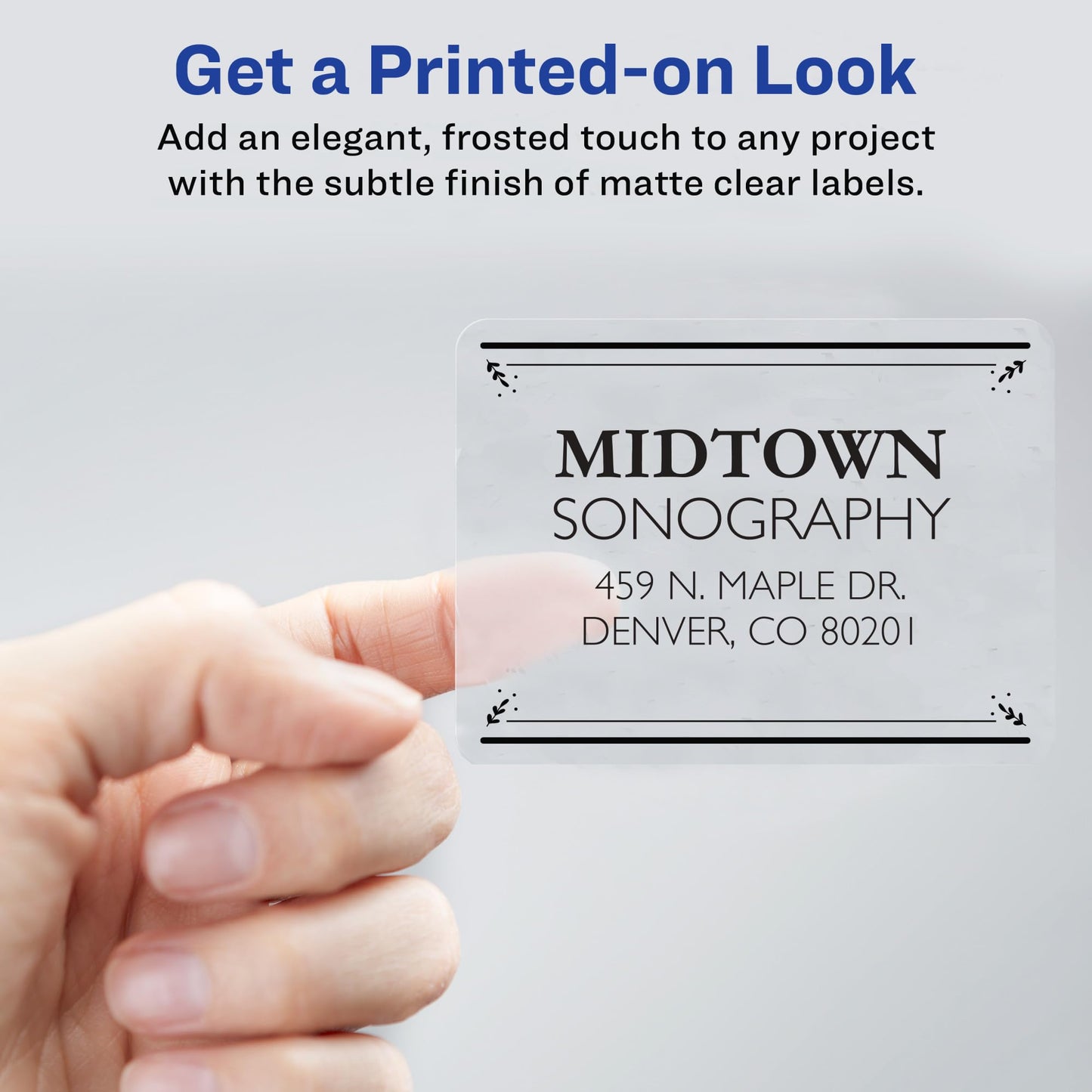 Matte Clear Full Sheet Shipping Labels, Inkjet, 8-1/2" x 11"