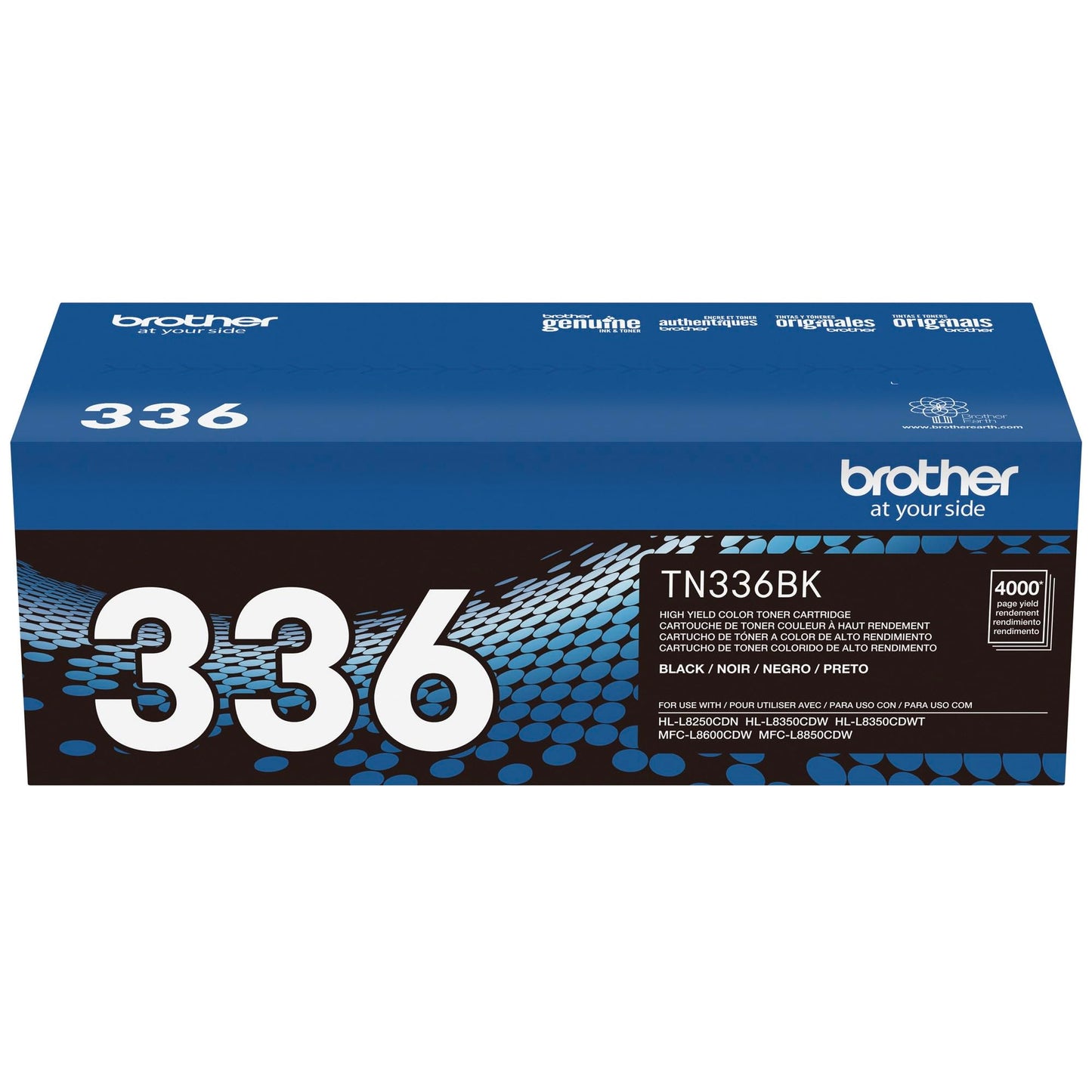 Brother Genuine TN336BK High-Yield Black Toner Cartridge, higher yield for value, Compatible: MFC-L8600CDW, MFC- L8850CDW, HL-L8350CDW, MFC- L8600CDW, HL-L8350CDWT