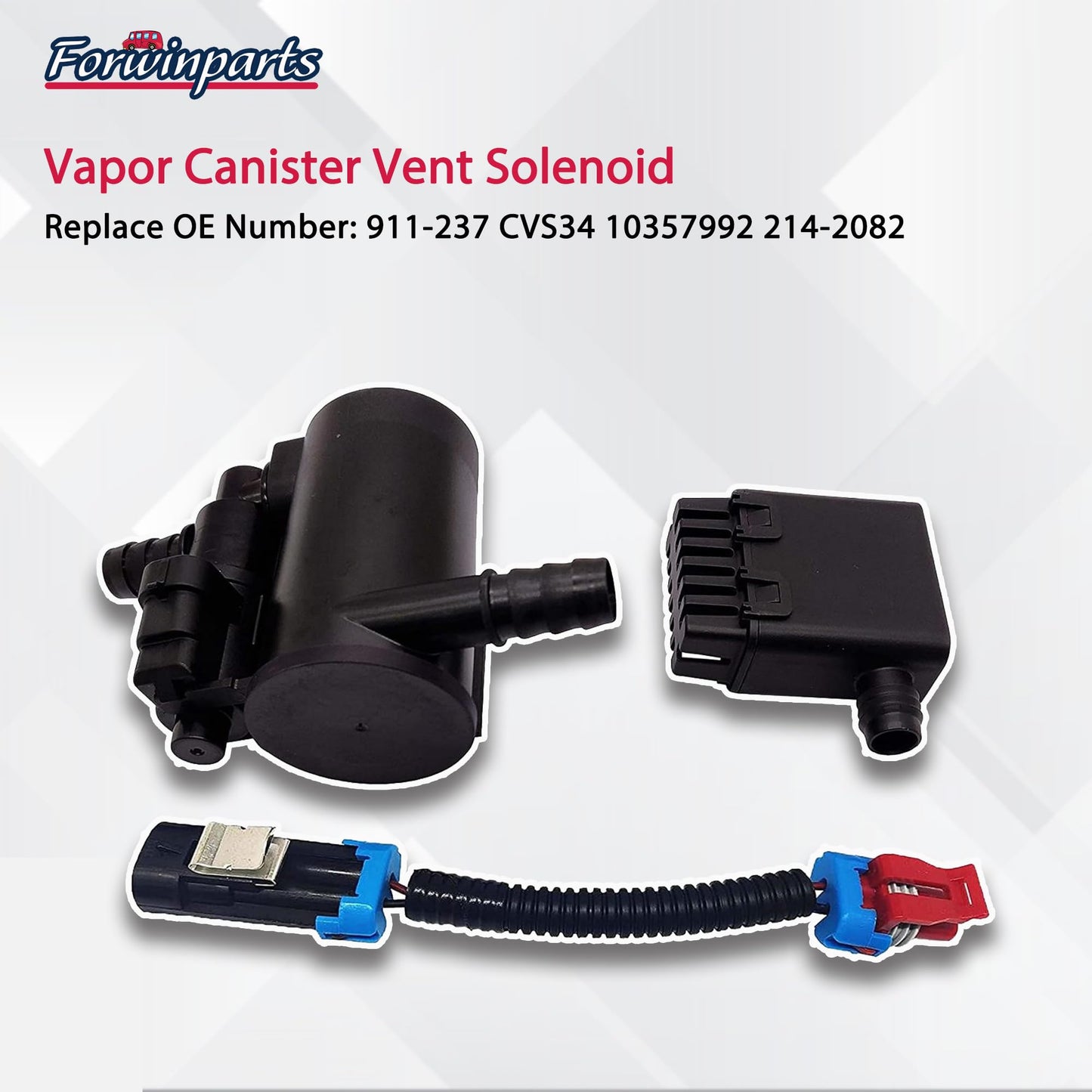 Forwinparts Evap Canister Vent Solenoid Valve Assembly P0449 for 2004-2010 Chevy Silverado GMC Sierra 1500 2500 3500 HD Classic Vapor Canister Vent Solenoid 19207763 911-237 10357992 CVS34
