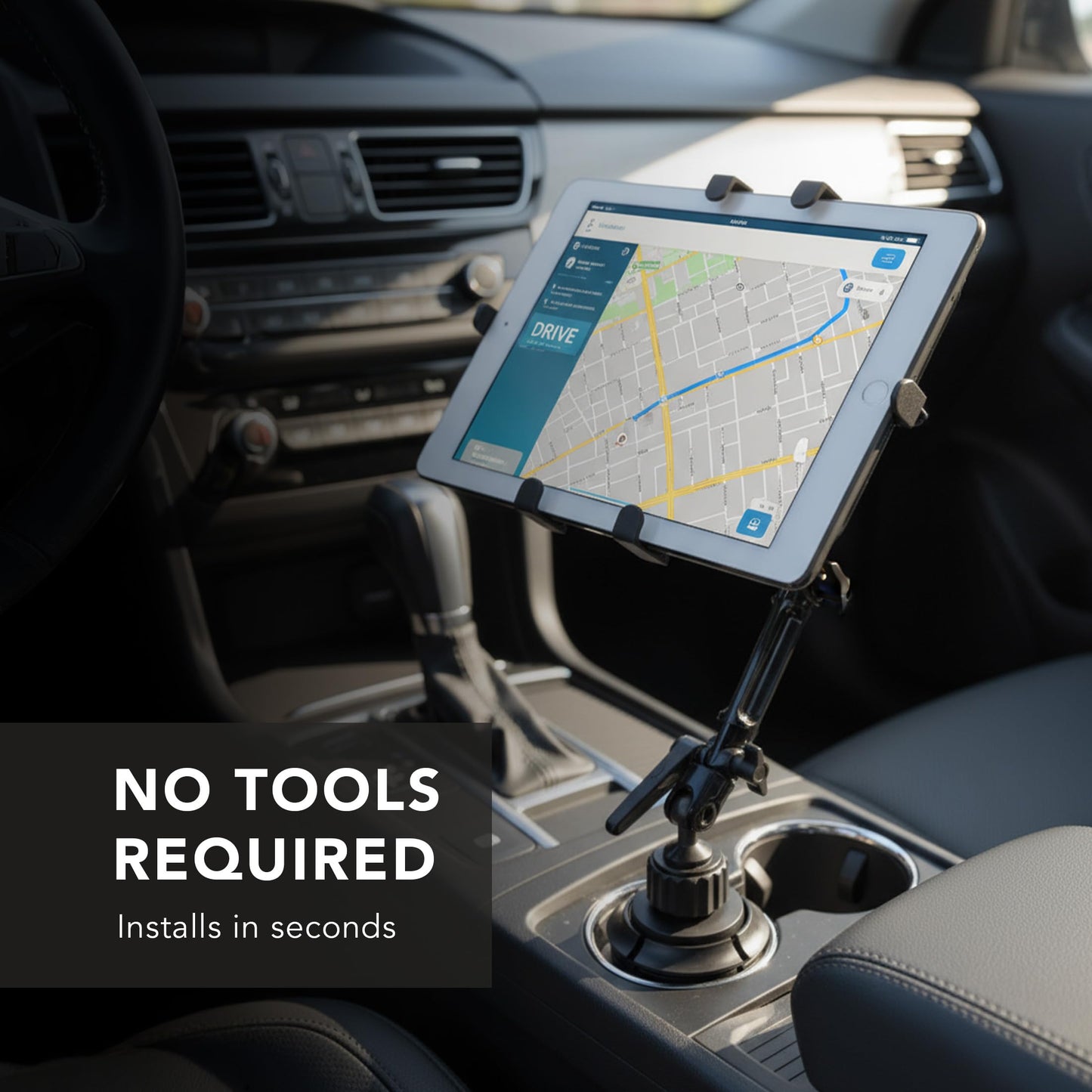 Mount-It! Premium Cup Holder Tablet Mount for Cars - Tablet ELD Mount - Heavy Duty Aluminum Tablet Mount for iPad 7, Galaxy Tab, & Fire Tablets (MI-7320)