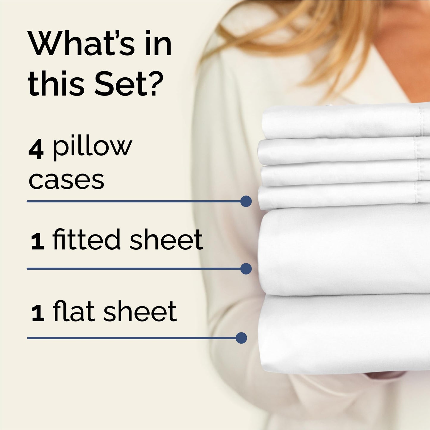 King 6 Piece Sheet Set - Cooling & Breathable Bed Sheets - Hotel Luxury Bed Sheets for Women, Men, Kids & Teens - Comfy Bedding with Deep Pockets & Easy Fit - Soft and Wrinkle Free - King White Sheets