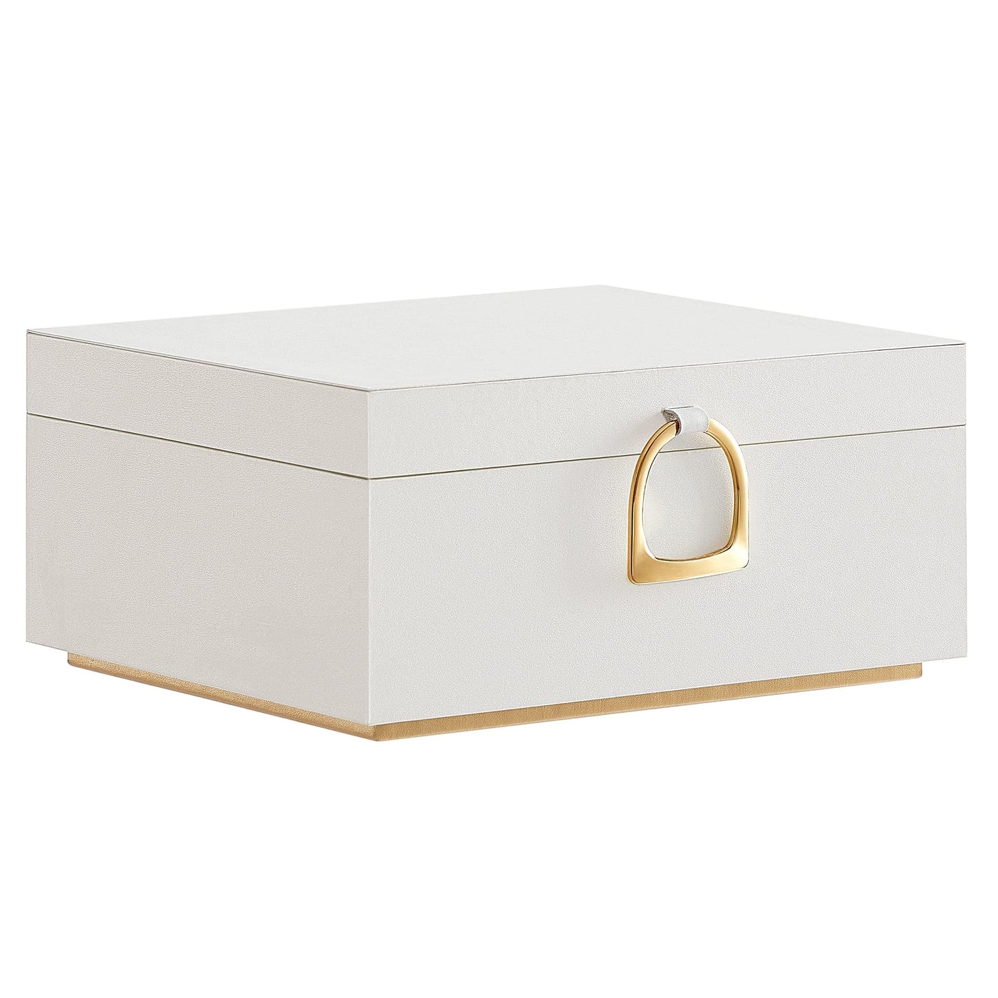 SONGMICS 2-Layer Jewelry Box, Jewelry Organizer with Handle, Removable Jewelry Tray, White UJBC165W01