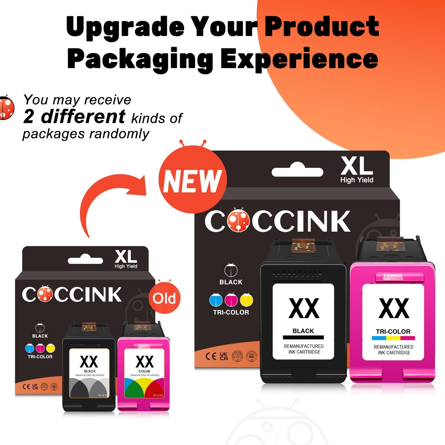 COCCINK 275XL 276XL Ink Cartridge for Canon PIXMA TS3500 TS3700 TR4700