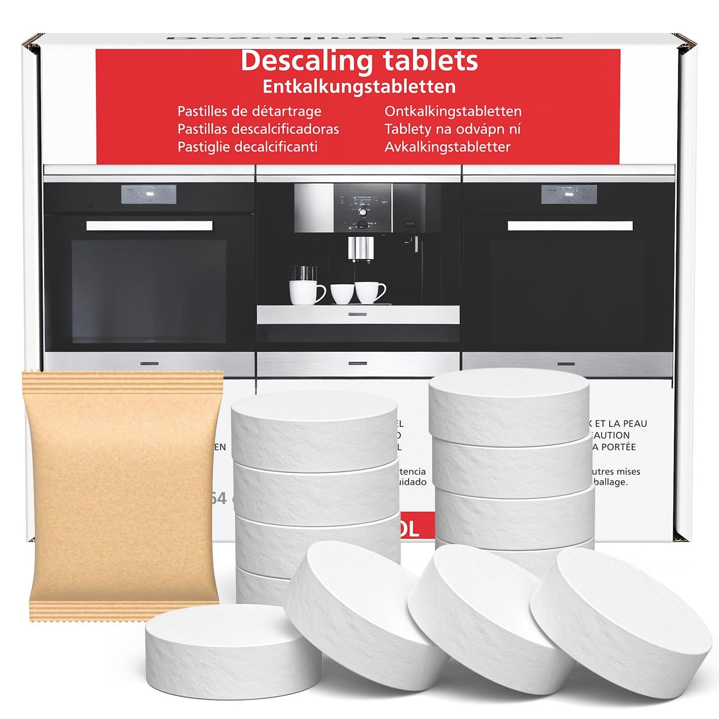 VILLAPOOL 12 Count Descaling Tablets Compatible with Miele Coffee Machines, Steam Ovens, FashionMaster, and Ovens/Ranges with Moisture Plus