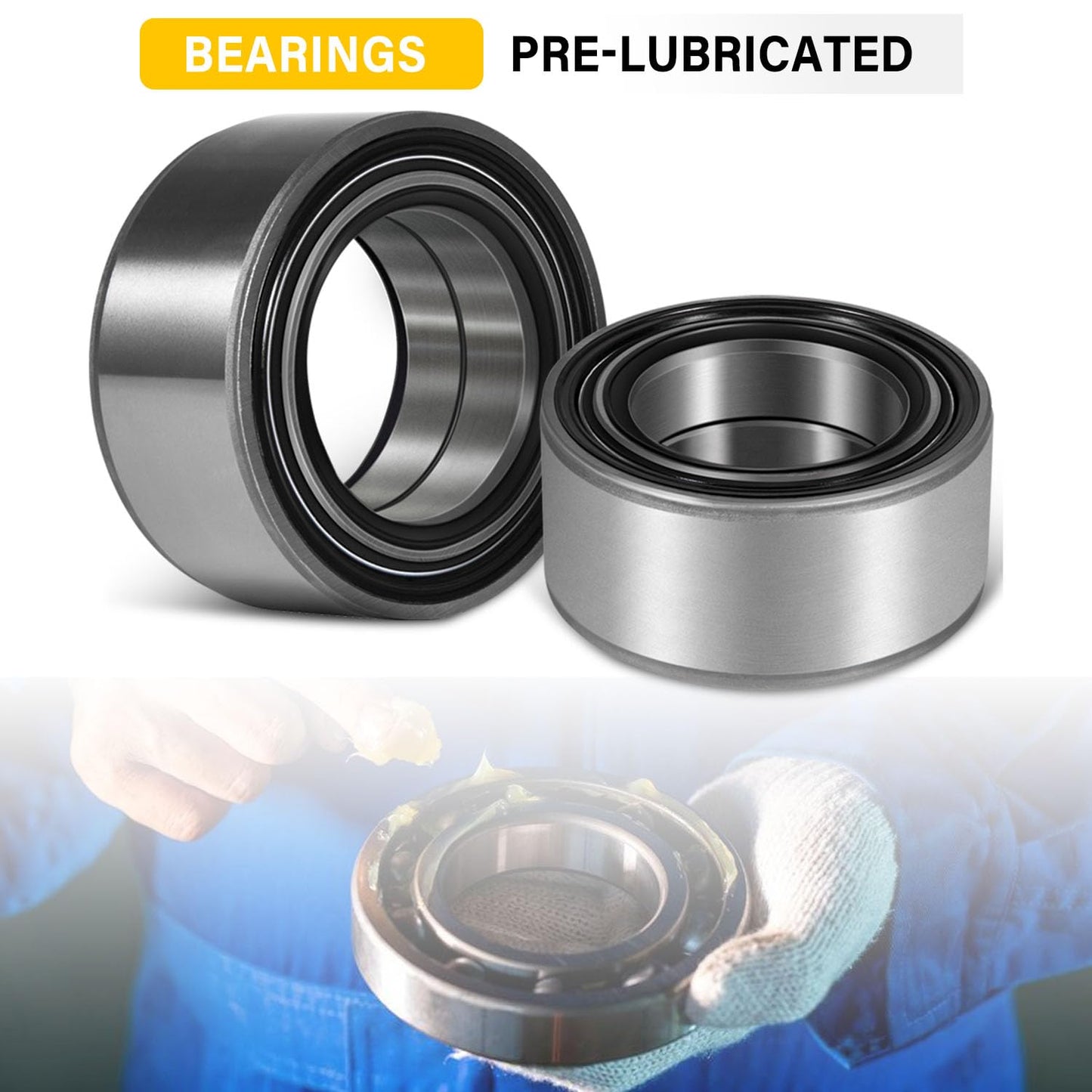 3514699 Front and Rear Wheel Bearings for Polaris RZR XP 900 1000 4 S PRO XP Turbo General Sportsman 2011-2024, Replace 3514822 3514924 3514627 (4 Pack)