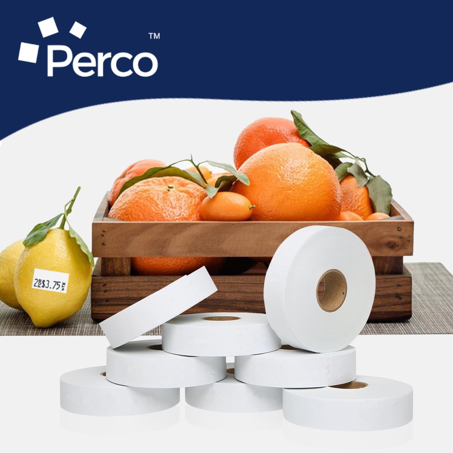 Perco Removable Adhesives White Labels for Monarch 1131 Price Gun - 1 Sleeve, 20,000 Price Gun Labels