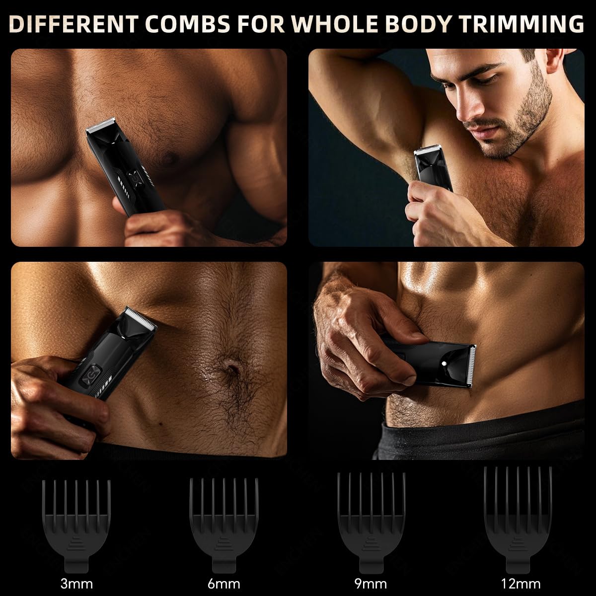 Body Shaver for Men, Electric Razor Floating Head Waterproof Shaver Razor Rechargeable Cordless Bikini & Body Trimmer, 90min Long Working - Painless Hair Removal