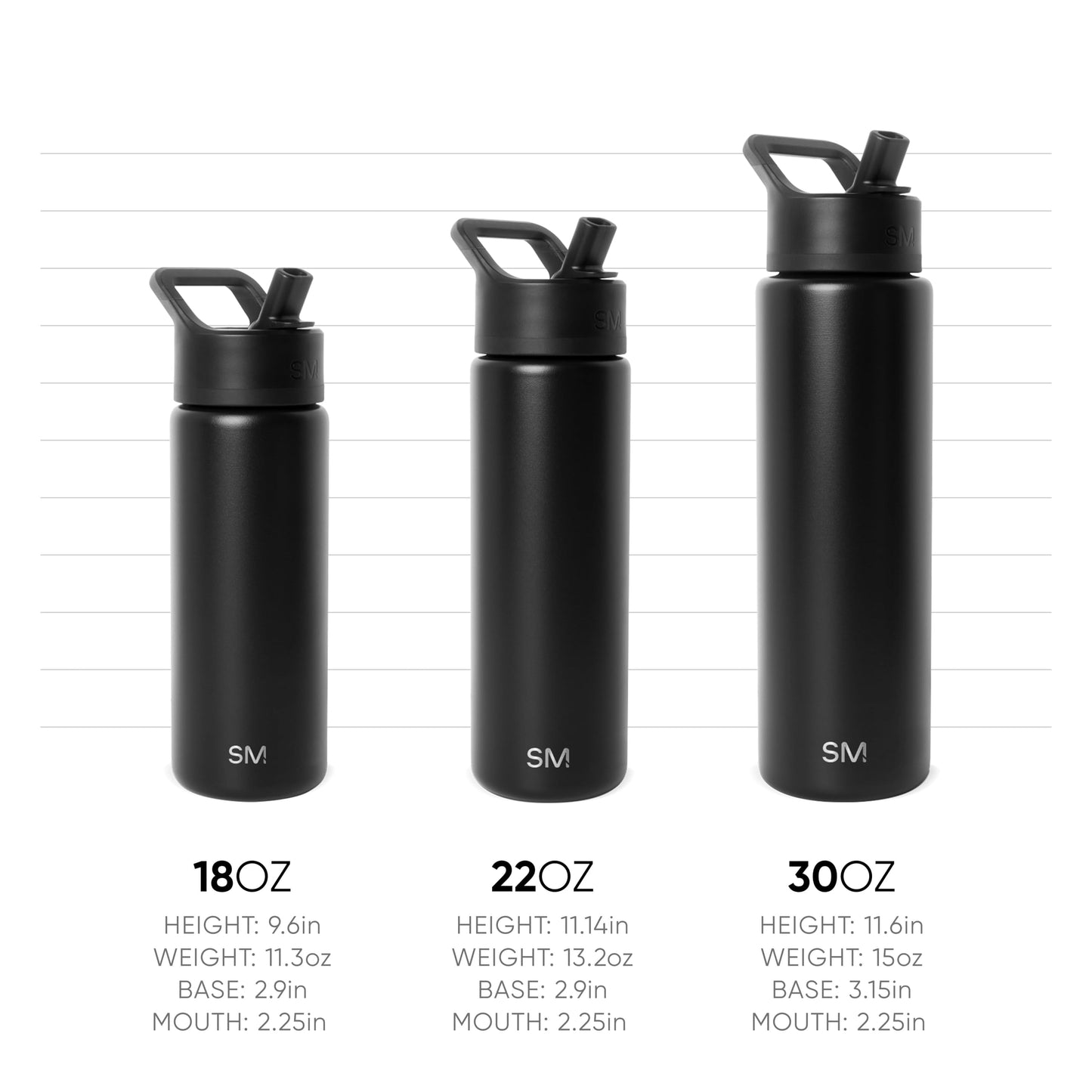 Simple Modern Water Bottle with Straw Lid | Vacuum Insulated Stainless Steel Metal | Reusable Leak Proof BPA-Free Flask for Sports Gym | Summit Collection | 30oz, Cream Leopard