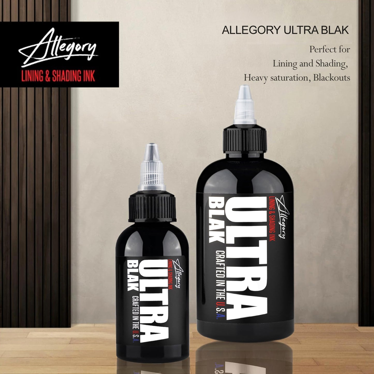 Allegory Tattoo Ink – Ultra Blak, Premium Black Tattoo Ink 8oz