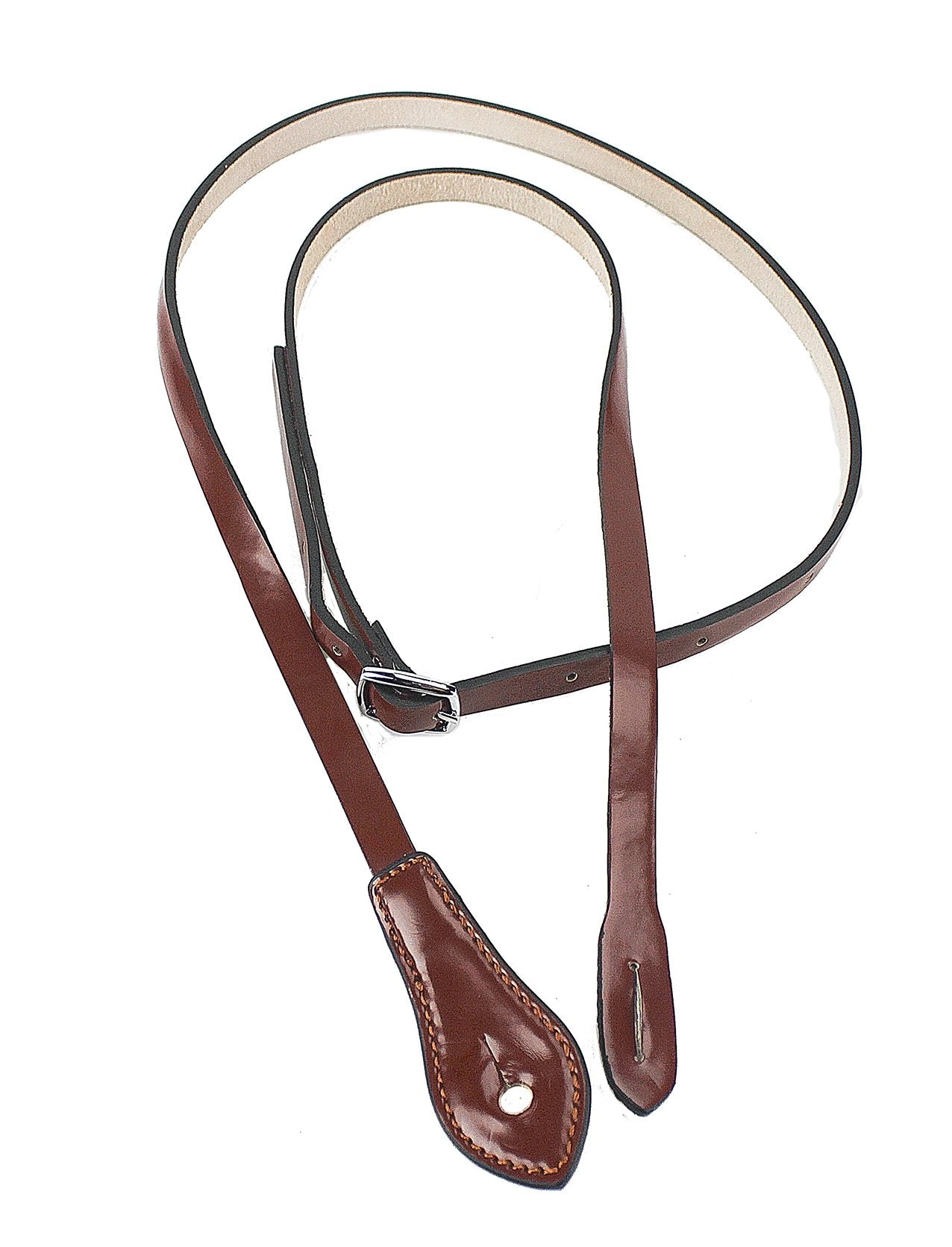 Walker & Williams M-41 Chestnut Brown Leather Mandolin Strap For A or F Types