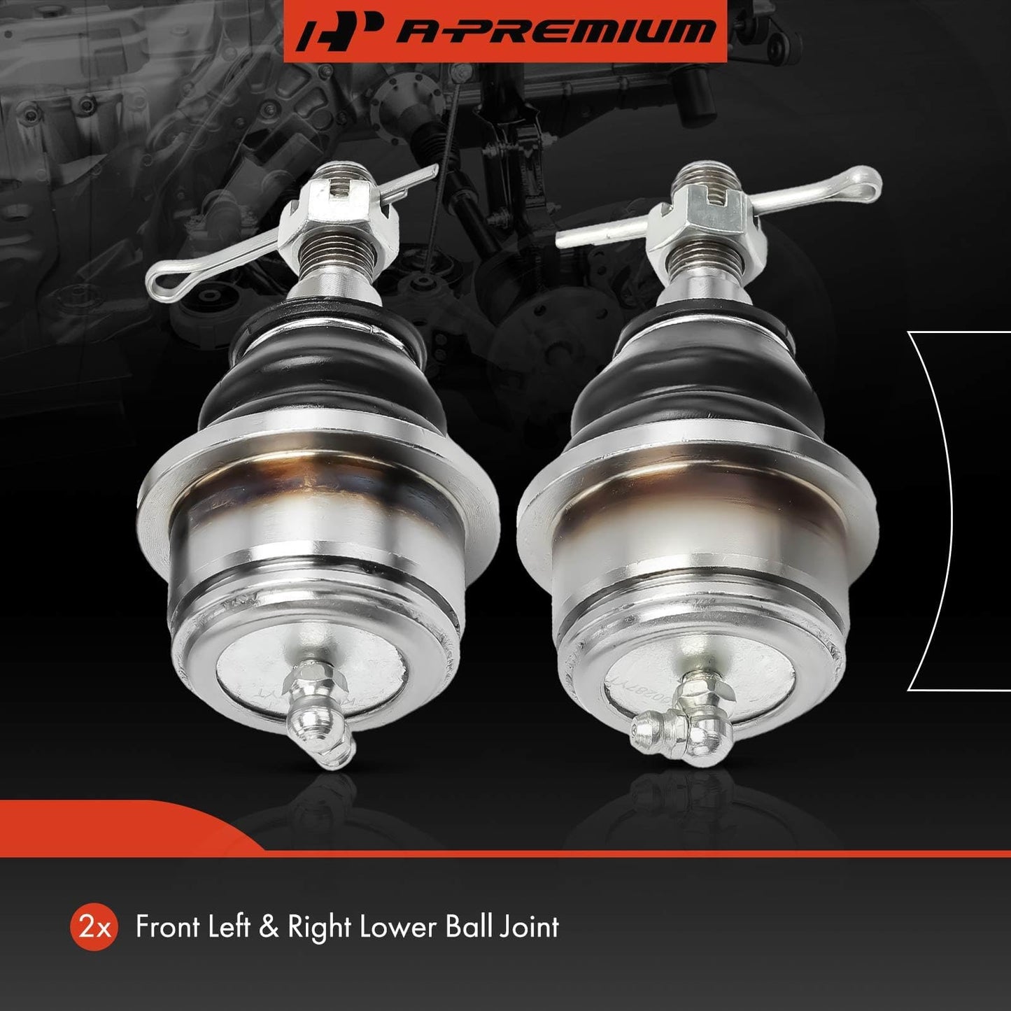 A-Premium 2 x Front Lower Ball Joint, Compatible with Jeep KL Series - Cherokee 2014 2015 2016 2017 2018