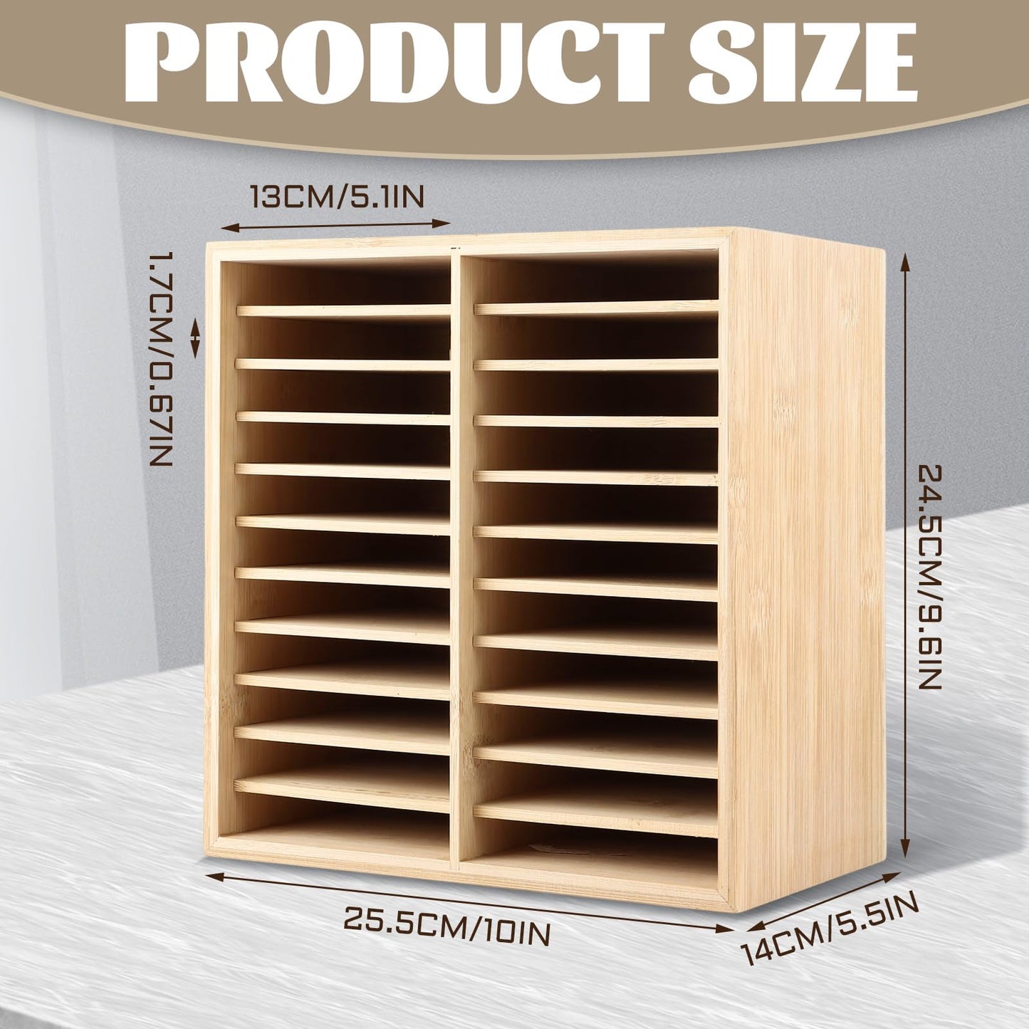 RHBLME Marker Organizer, 176 Capacity Markers Bamboo Pen Holder, 22 Compartments Art Supply Holder for Home Office Desk Classroom