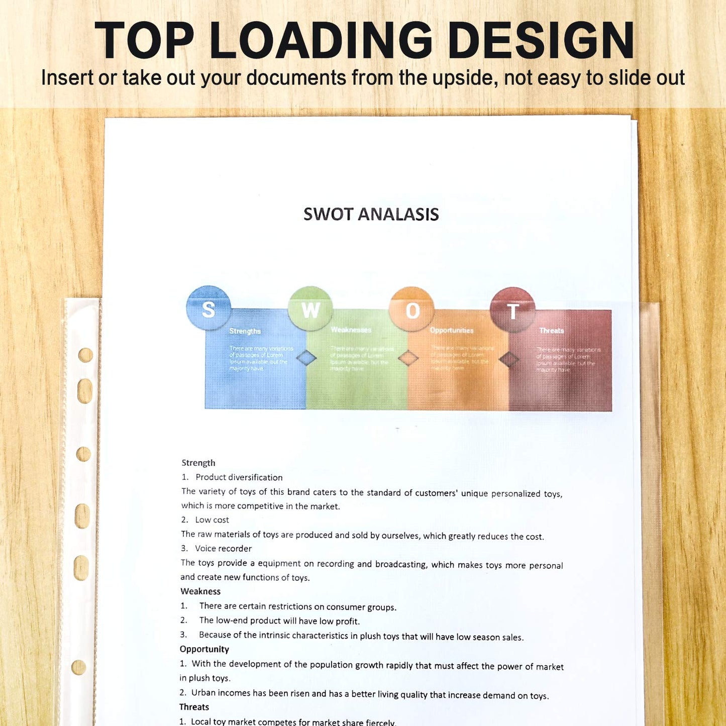 Sheet Protectors, PANDRI 500 Pack Clear Heavy Duty Plastic Page Protectors Sheet Reinforced 11-Hole Fit for 3 Ring Binder Fits Standard 8.5 x 11 Paper, 9.25 x 11.25 Top Loaded, Acid Free