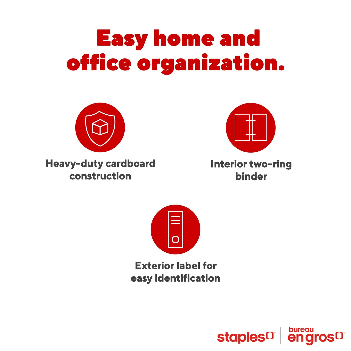 Staples Binding Case, #2 Letter Size, Heavy-Duty Cardboard, Internal 2-Ring Binder, 6 Pack