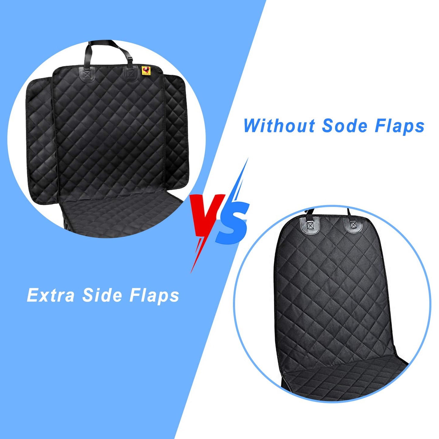 Bark Lover Deluxe Dog Seat Cover for Front Seat-More Durable Waterproof Front Seat Protector, High Heat Resistant and Nonslip Front Seat Cover for Dogs Kids, Universal Size (Black)