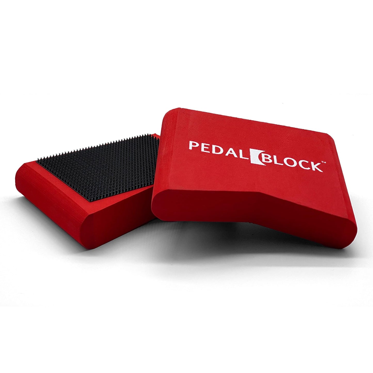 KickBlock PedalBlock – Drum Pedal Anchor for Hi-Hat Stand, Double Kick, Keyboard and Electronic Bass Drum Pedals – Prevents Slide with Shock-Absorbing Grip – Brick Red (Set of 2)
