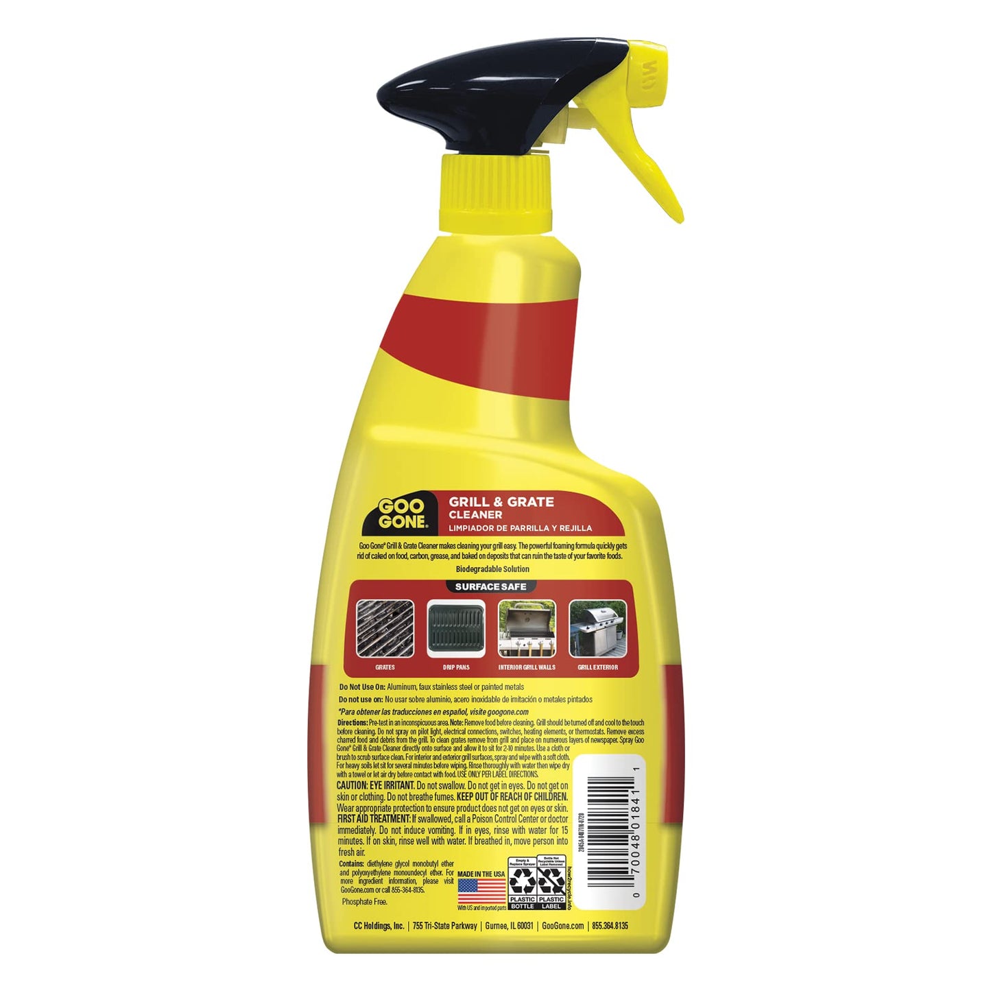 Goo Gone Grill & Grate Cleaner - Cleans Cooking Grates & Racks - 24 Fl. Oz.