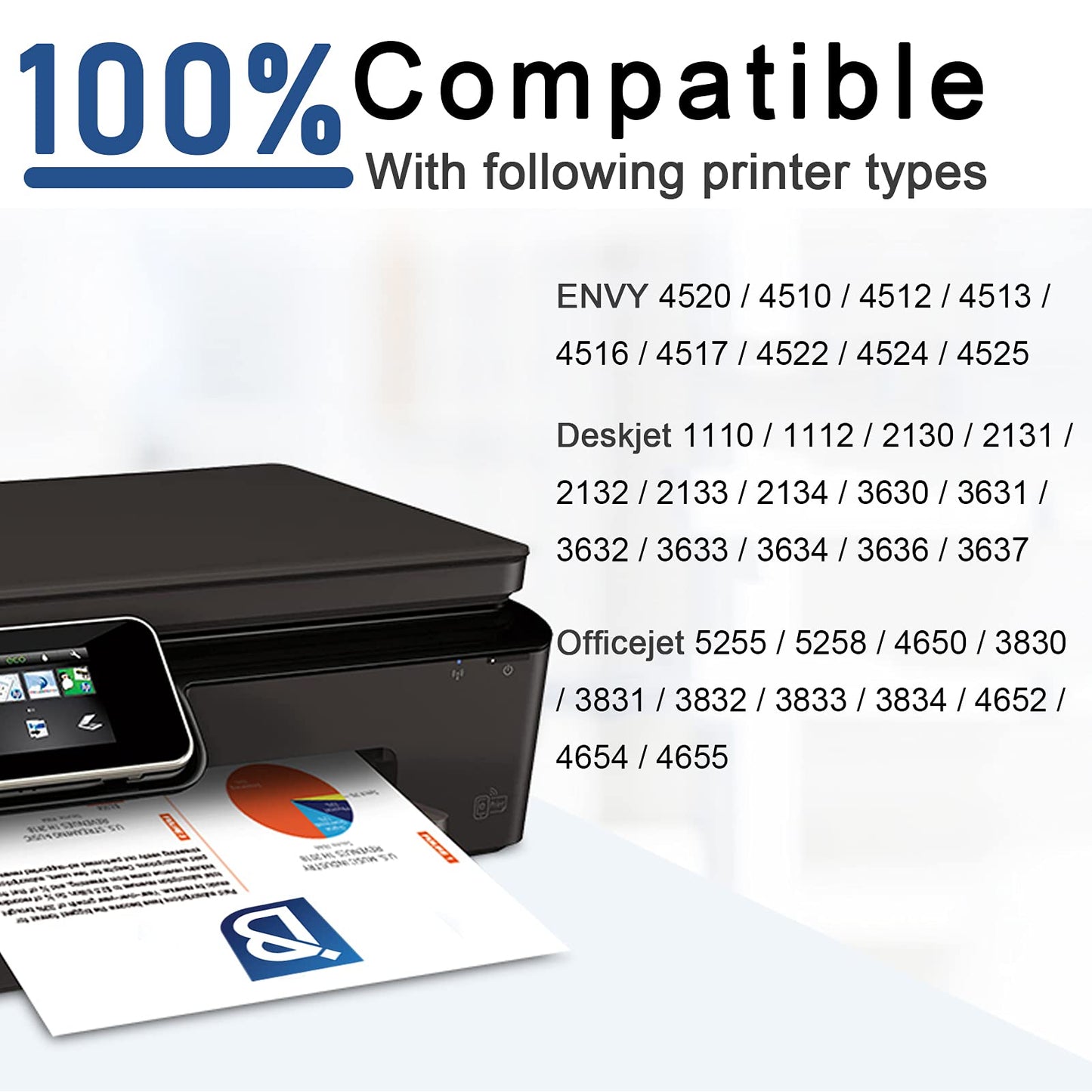 BJ Remanufactured Ink Cartridge Replacement for HP 63XL 63 XL Combo Pack High Yield for HP DeskJet 1112 2130 2133 3630 HP Envy 4512 4516 4520 HP OfficeJet 3830 3832 3833 4650 4652 (1 Black 1 Color)