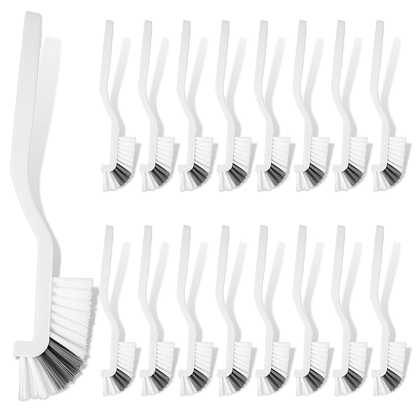 Yinkin 24 Pcs Kitchen Scrub Brush Bulk Sink Bathroom Edge Corner Cleaning Brush Right Angle Mini for Grout Household Dishwasher Tile Lines Window Track Deep Cleaning with Stiff Bristles