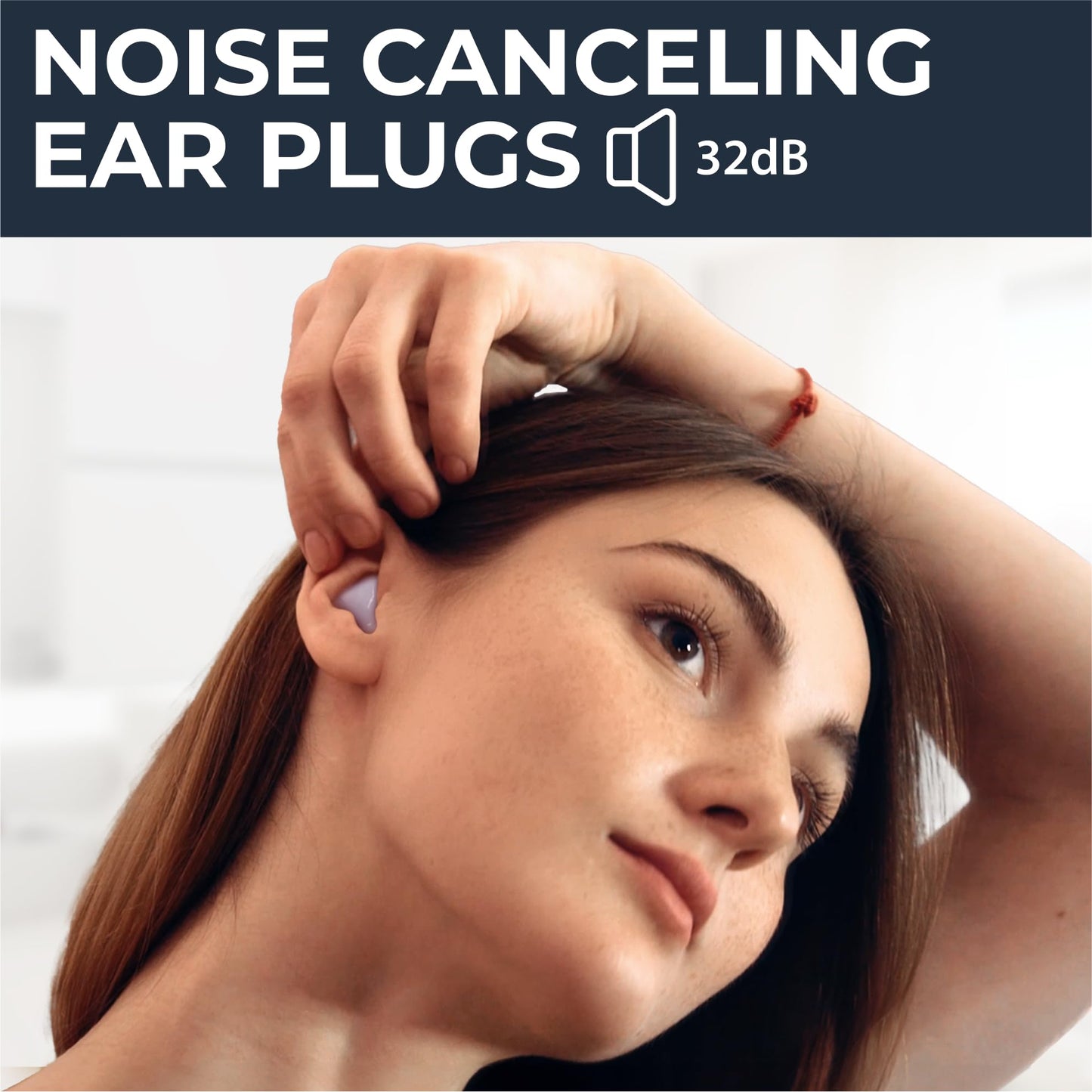 Peace&Quiet | PQ Wax Ear Plugs for Sleeping and Swimming - 50 Soft Silicone Wax Earplugs for Noise Cancelling, Ear Protection, and Sound Blocking Level of 32 dB (50 Pillows) (White Color 50, 50 White Count + 2 Mini Cases)