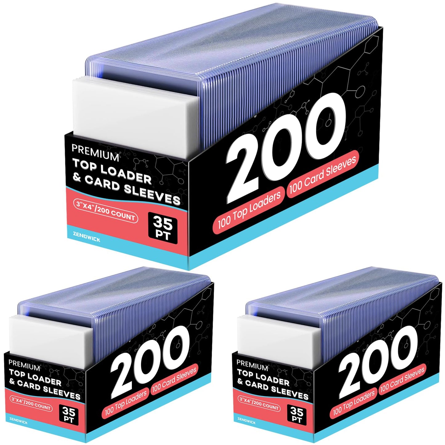 600 Packs Card Sleeves Top Loaders for Cards,3" x 4" Baseball Card Protectors,Trading Card Sleeves Hard Plastic Fit for Baseball, Football Cards (300 Hard Sleeve + 300 Soft Sleeve)