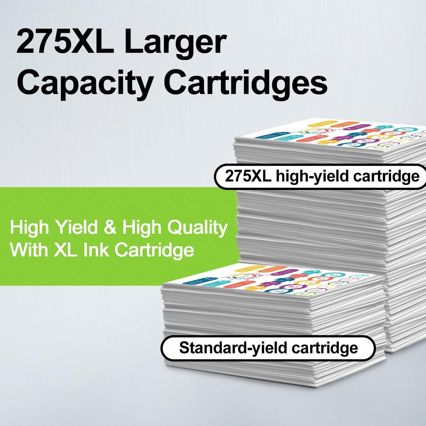 PG-275XL CL-276XL Ink Cartridges Replacement for Canon 275 276 275XL 276XL Work for Canon PIXMA TS3500 TS3522 TR4700 TR4720 Printers (1 Black, 1 Tri-Color)
