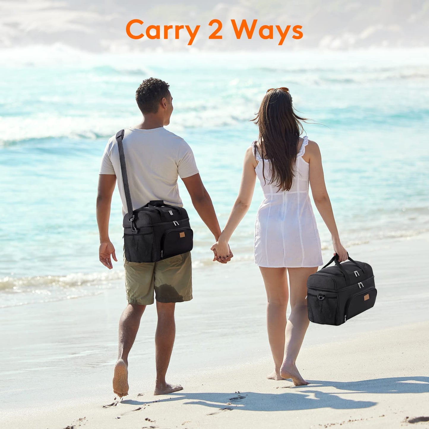 Lifewit Large Cooler Bag 32 Cans Insulated Lunch Bag Lightweight Portable Cool Bag Double Layer for Picnic, Beach, Work, Trip