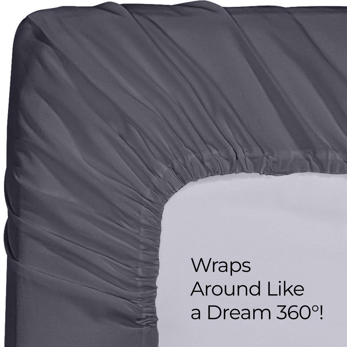 Utopia Bedding King Fitted Sheets - Bulk Pack of 2 Bottom Sheets - Soft Brushed Microfiber - Deep Pockets - Shrinkage & Fade Resistant - Easy Care (King, Grey)