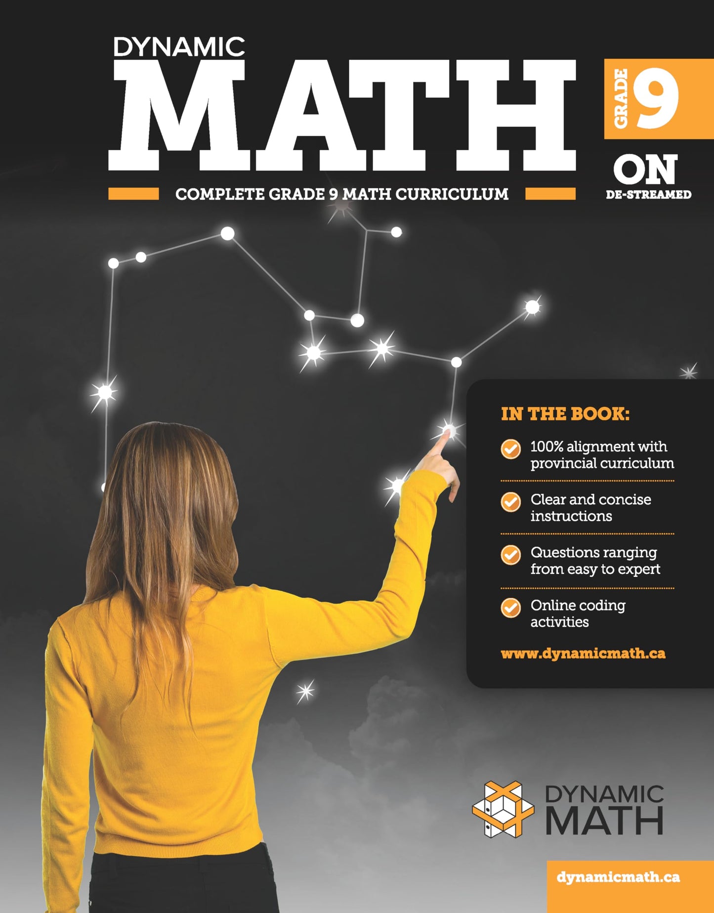 Dynamic Math Book – Ontario Grade 9 - MTH1W – Complete De-streamed Curriculum with Instructions, Examples w Solutions, 100s of Practice Questions, and unit Tests