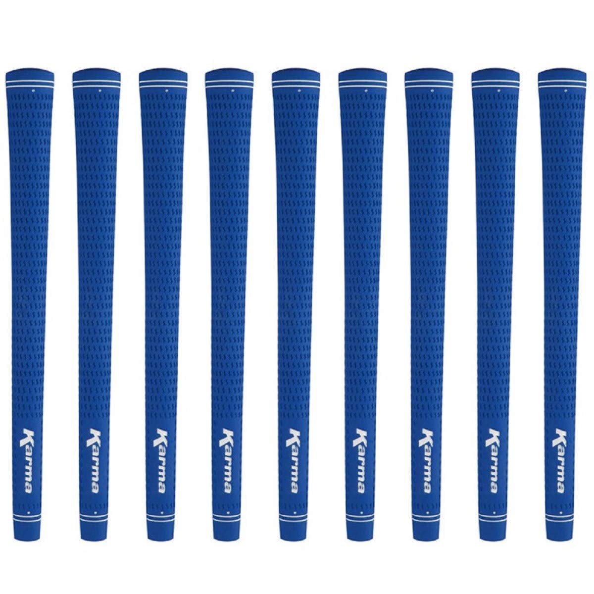 Karma Velour Blue Midsize (+1/32") Golf Grips (9 Pack)