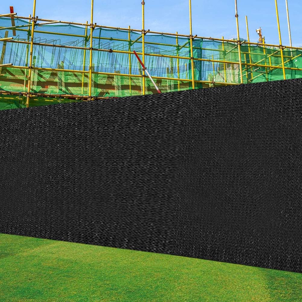 Fence Privacy Screen, 4‘ x 50’ Privacy Fence Screen Cover for Construction Site, UV Protection 90% Blockage Heavy Duty Fence Covering Shade Net for Patio Pool Garden Outdoor Privacy Fence Black