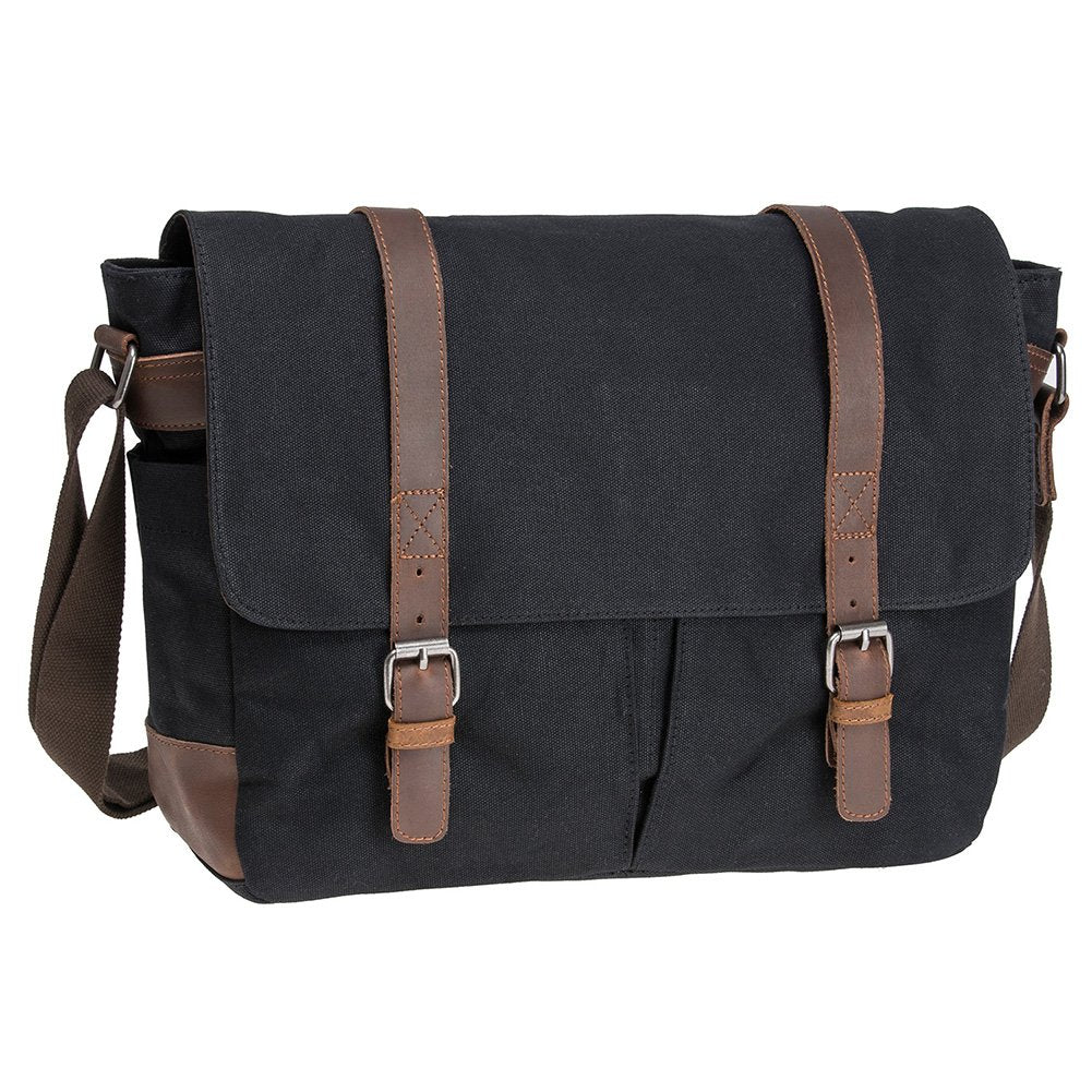 Waterproof Waxed Canvas 15" Macbook pro/ 14'' Laptop Messenger Bag Men Business Vintage shoulder bag/Briefcase