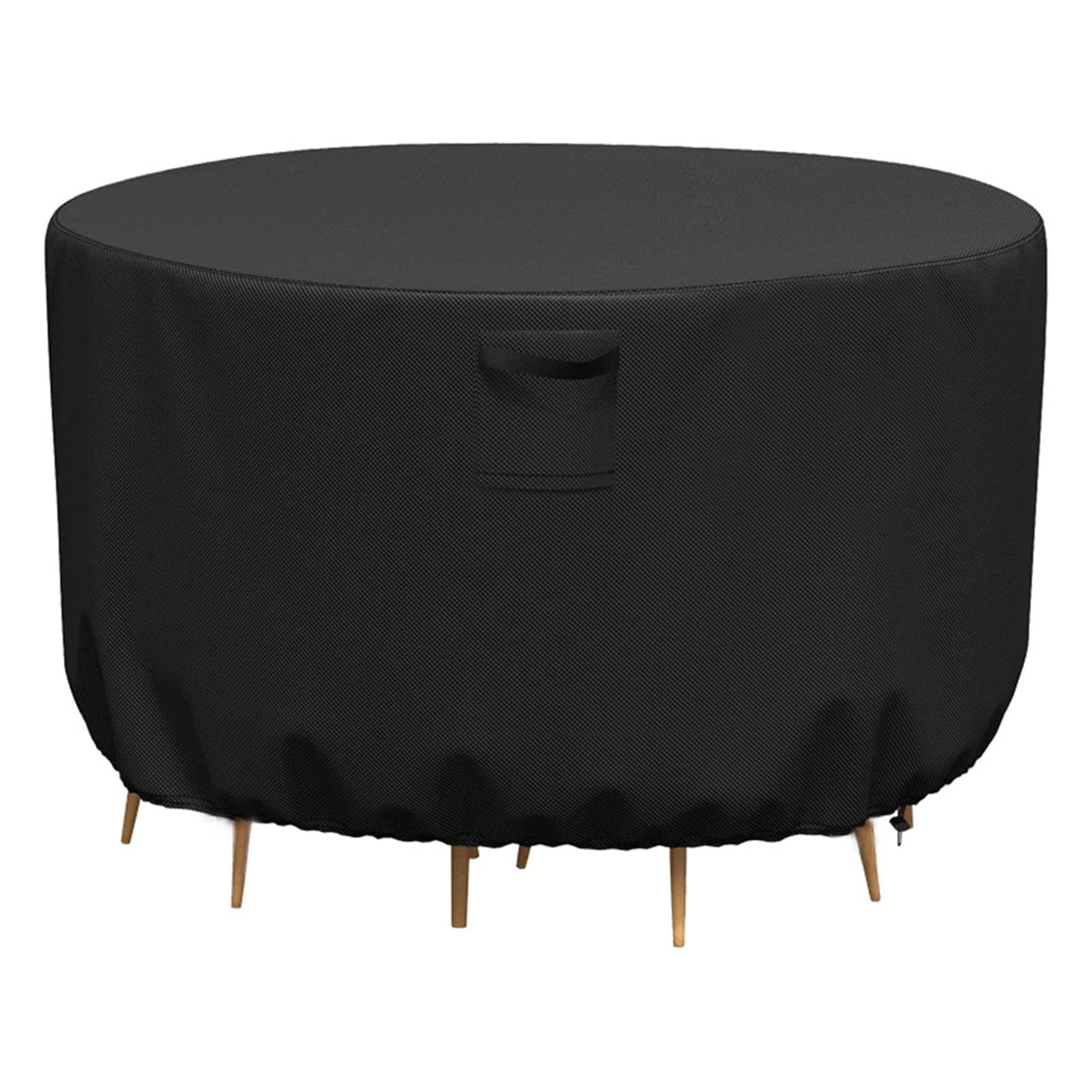 KALINCO Patio Furniture Covers, Waterproof Patio Table Cover, 600D Heavy Duty Outdoor Furniture Cover, Outdoor Sectional Sofa Set Covers (Round 62"DIA x 28"H)