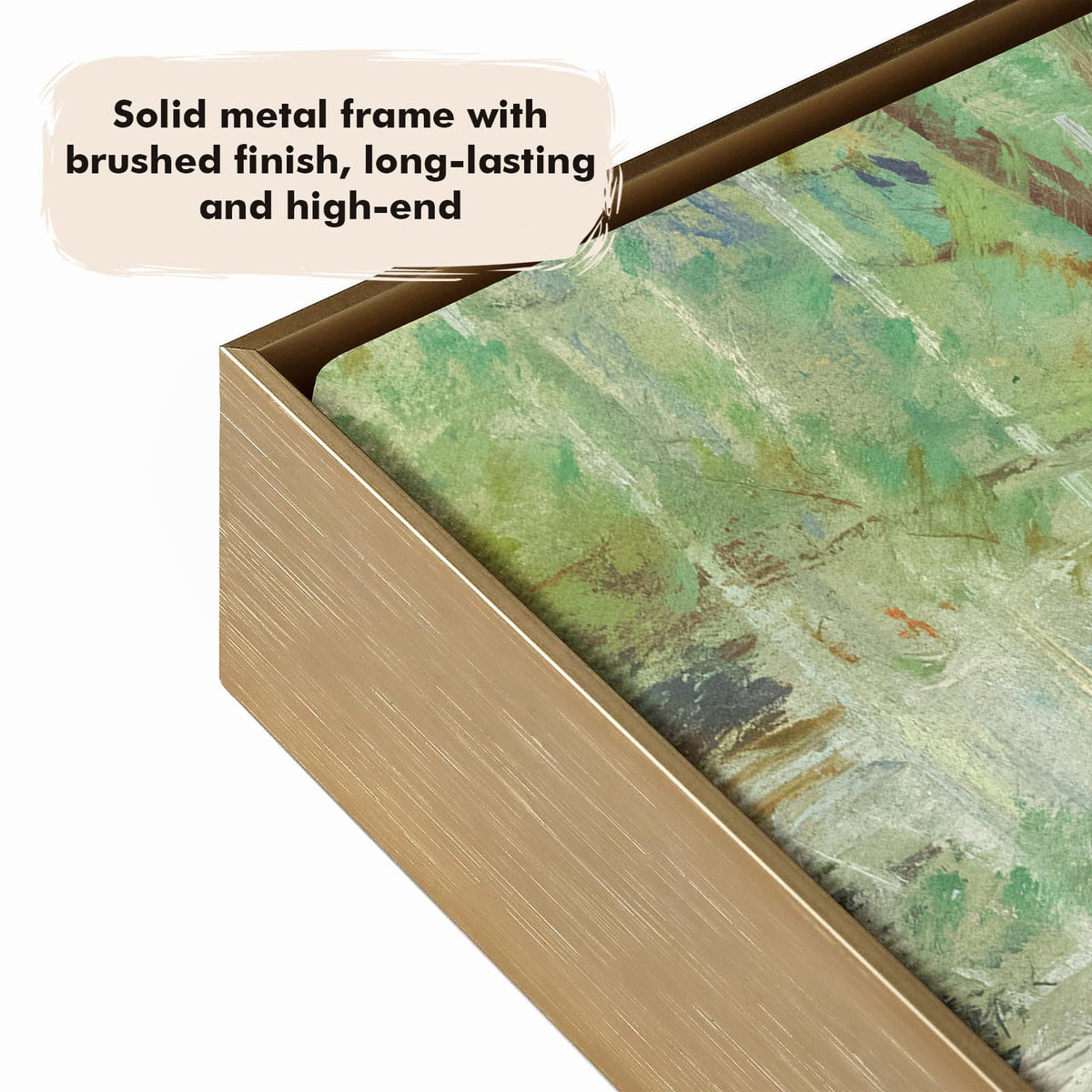 FOLKOR Canvas Floater Frame for 16x20 Oil Paintings, DIY Metal Canvas Floating Frame with 1.5 Inch Deep for Art Prints Artwork Landscape Portrait Living Room Wall Decor (Bronze)