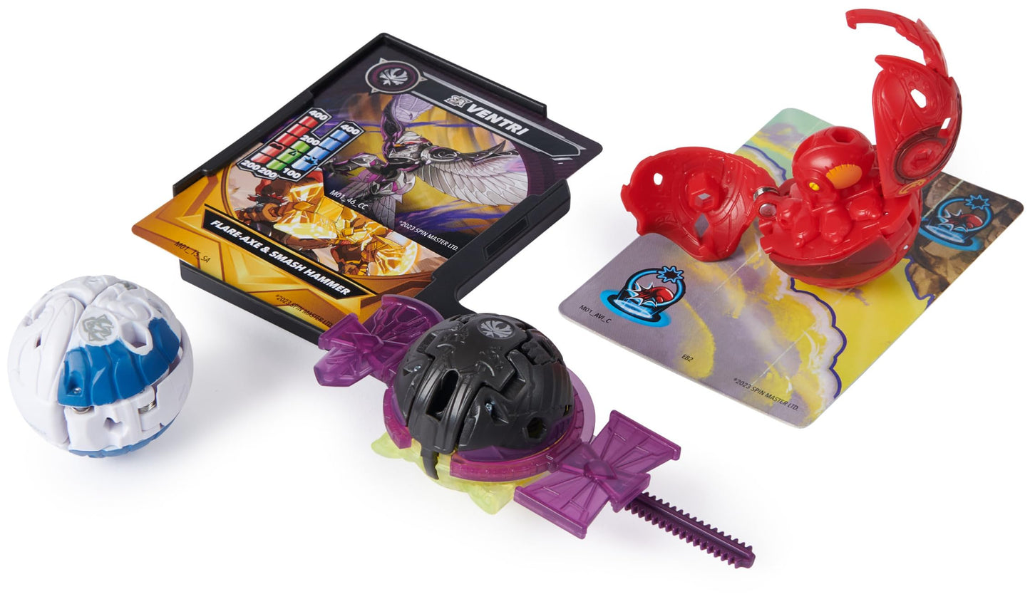 Bakugan Battle 5-Pack, Special Attack Dragonoid, Ventri, Bruiser, Octogan, Trox; Customizable, Spinning Action Figures, Kids Toys for Boys and Girls 6 and up