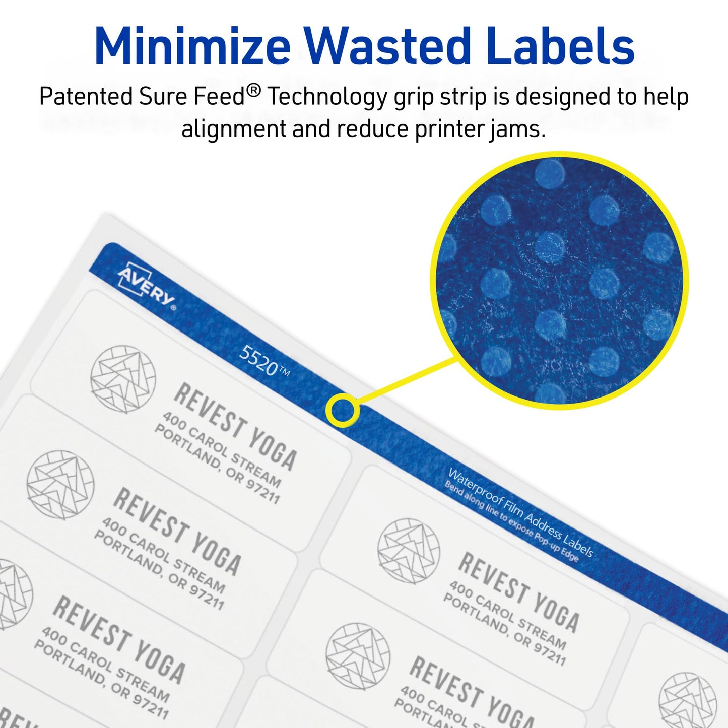 Waterproof Shipping Labels with Sure Feed and TrueBlock