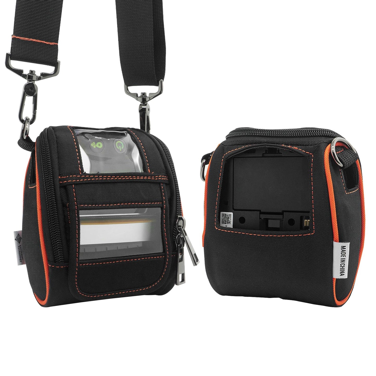 EXCEPRINT Carrying Case for Zebra ZQ220 ZQ310 ZQ320 - Portable Thermal Label Printer Bag with Shoulder Strap and Belt Clip, Easy Transport and Protection, Convenient Label Access