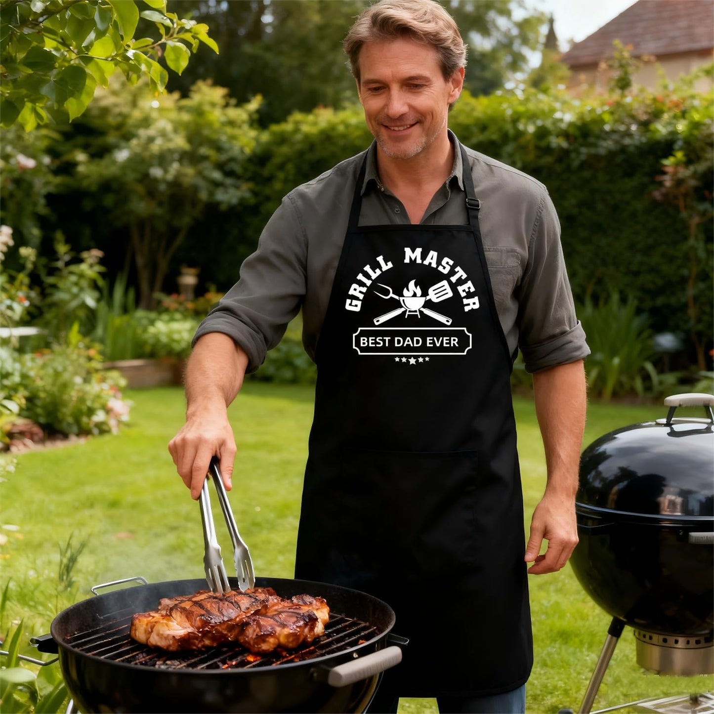 Gifts for Dad, Personalized BBQ Grill Accessories Tool Set Master Dad Gifts for Men Fathers Day Birthdays Christmas Anniversary
