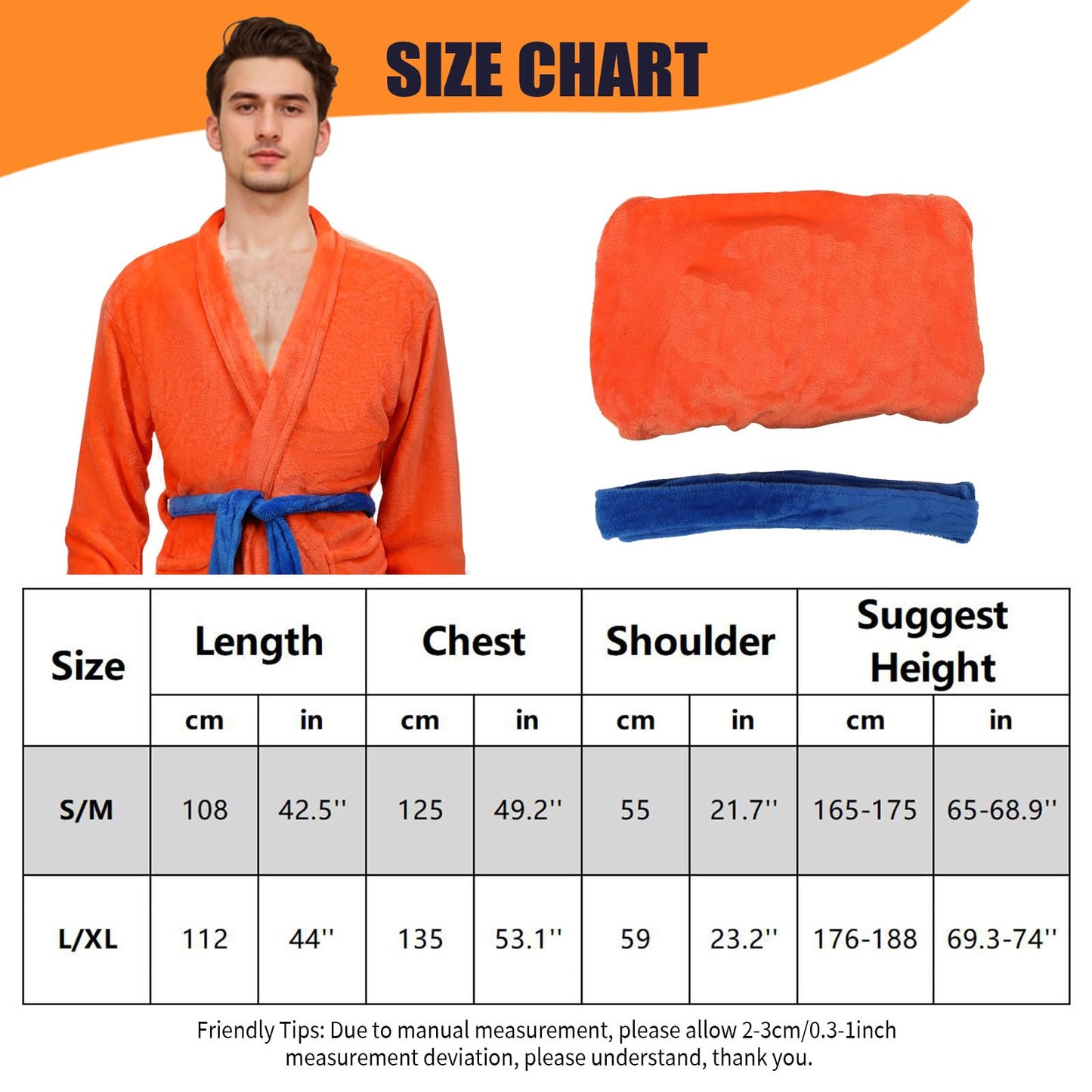 Puppyhao Anime Robe Mens Dragon Anime Bathrobe Pajamas Orange Onesie Soft Cosplay Costume Perfect Gifts for Men