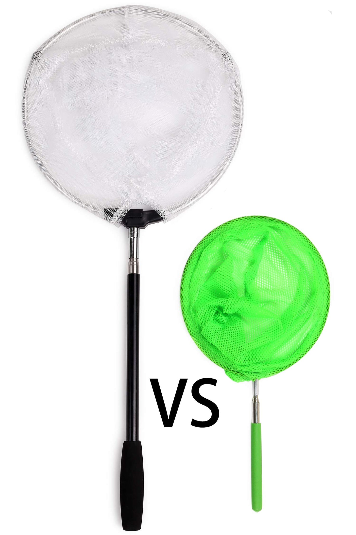 (25cm Ring, 120cm Handle) - RESTCLOUD Insect and Butterfly Net with 25cm Ring, Handle Extends to 120cm