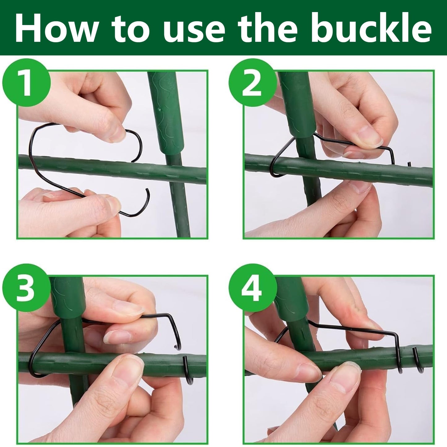 codree 2 Packs Garden Cucumber Trellis for Plant- 47 x 47 Inch Metal Arch Melon Trellis for Raised Bed- Foldable Tunnel Trellis with Climbing Net Clips for Growing Vine Vegetable