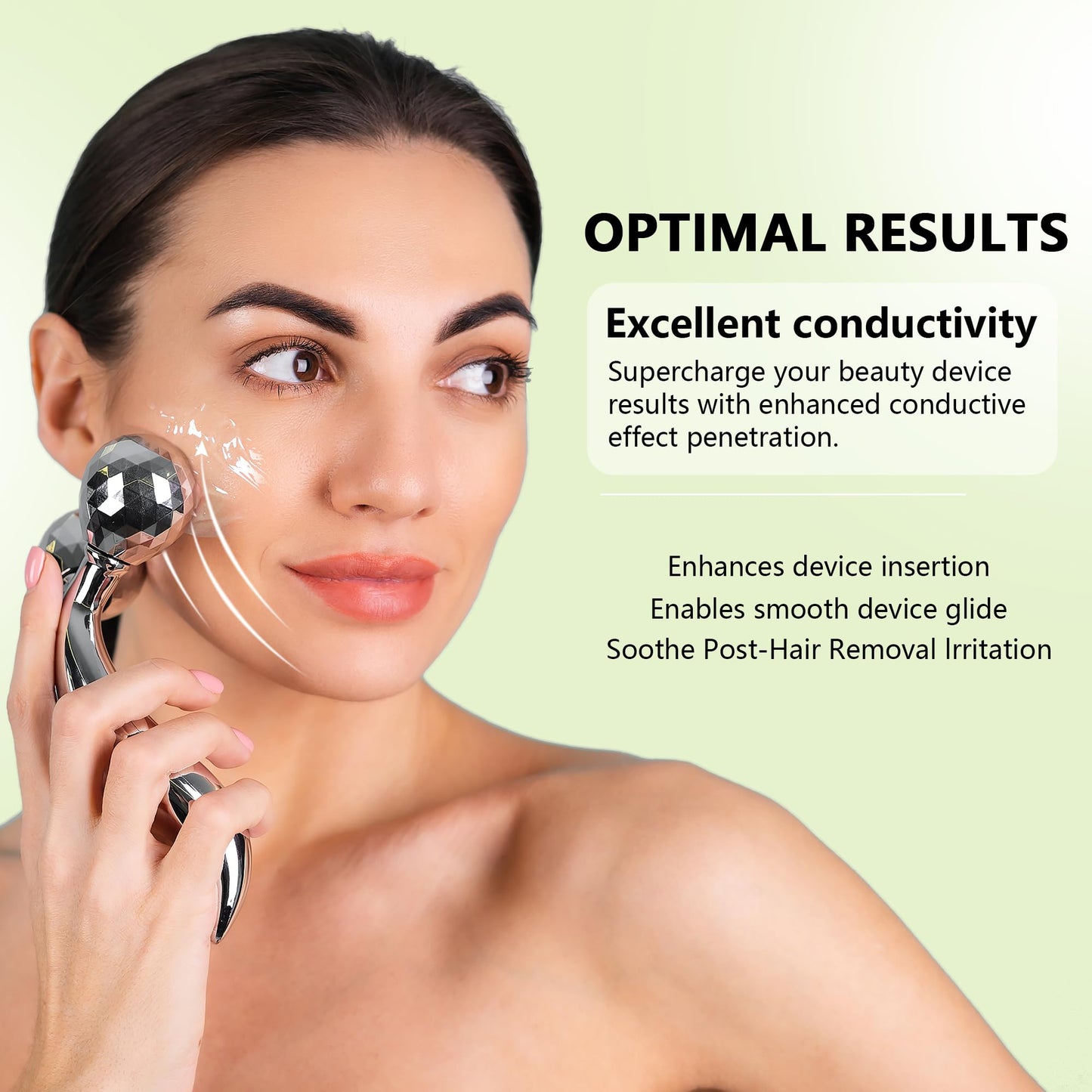 2.5L Large Aloe Vera Conductive Gel for Face and Body, Paraben Free, Cooling Gel Use with Laser Hair Removal Machine and Home Beauty Device, Soothing Hydrating Suitable Beauty Salon Spa Supplies